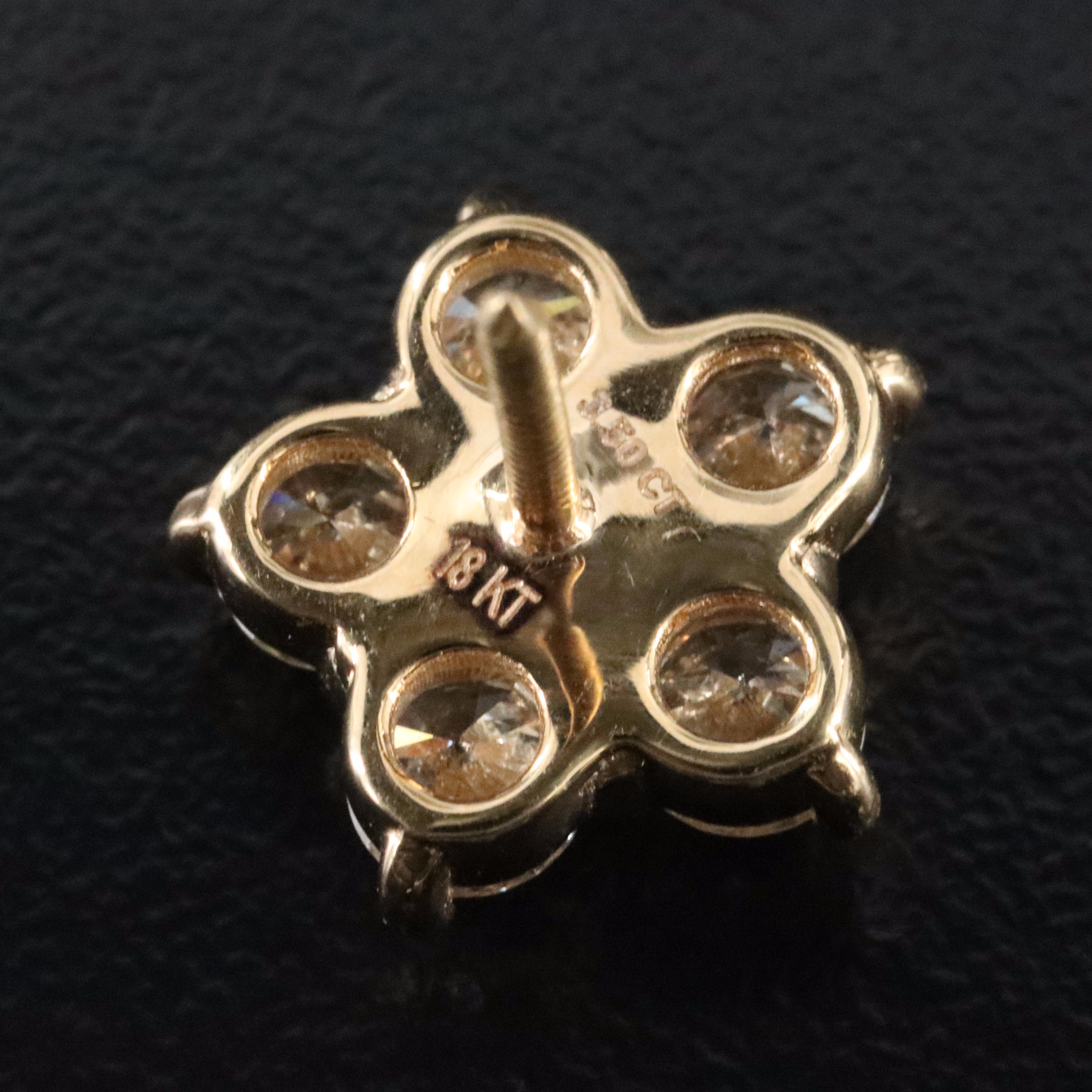 18K 3.50 CTW Diamond Earrings with GIA Report