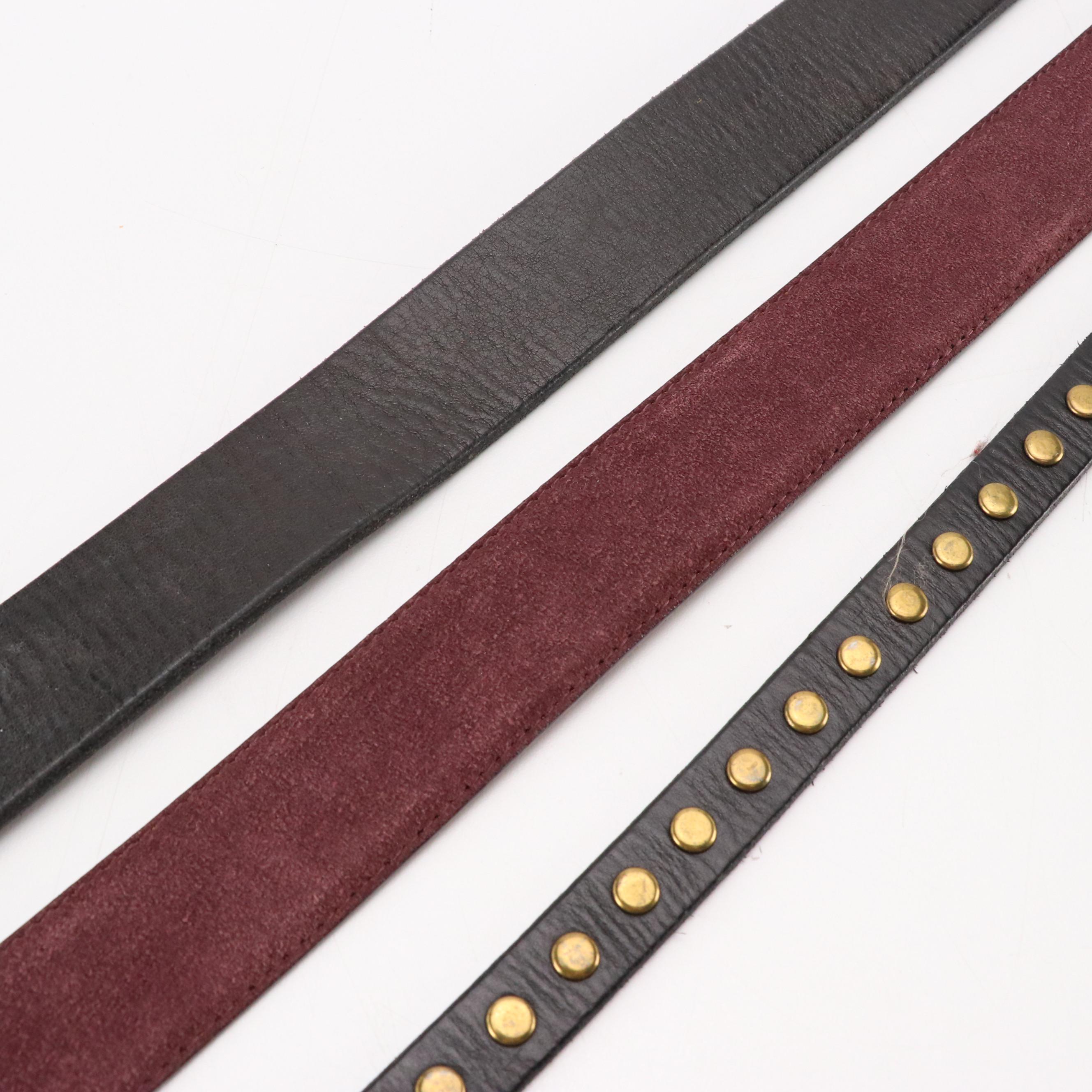 Lauren Ralph Lauren Leather, Woven Fabric, Suede and Canvas Belts