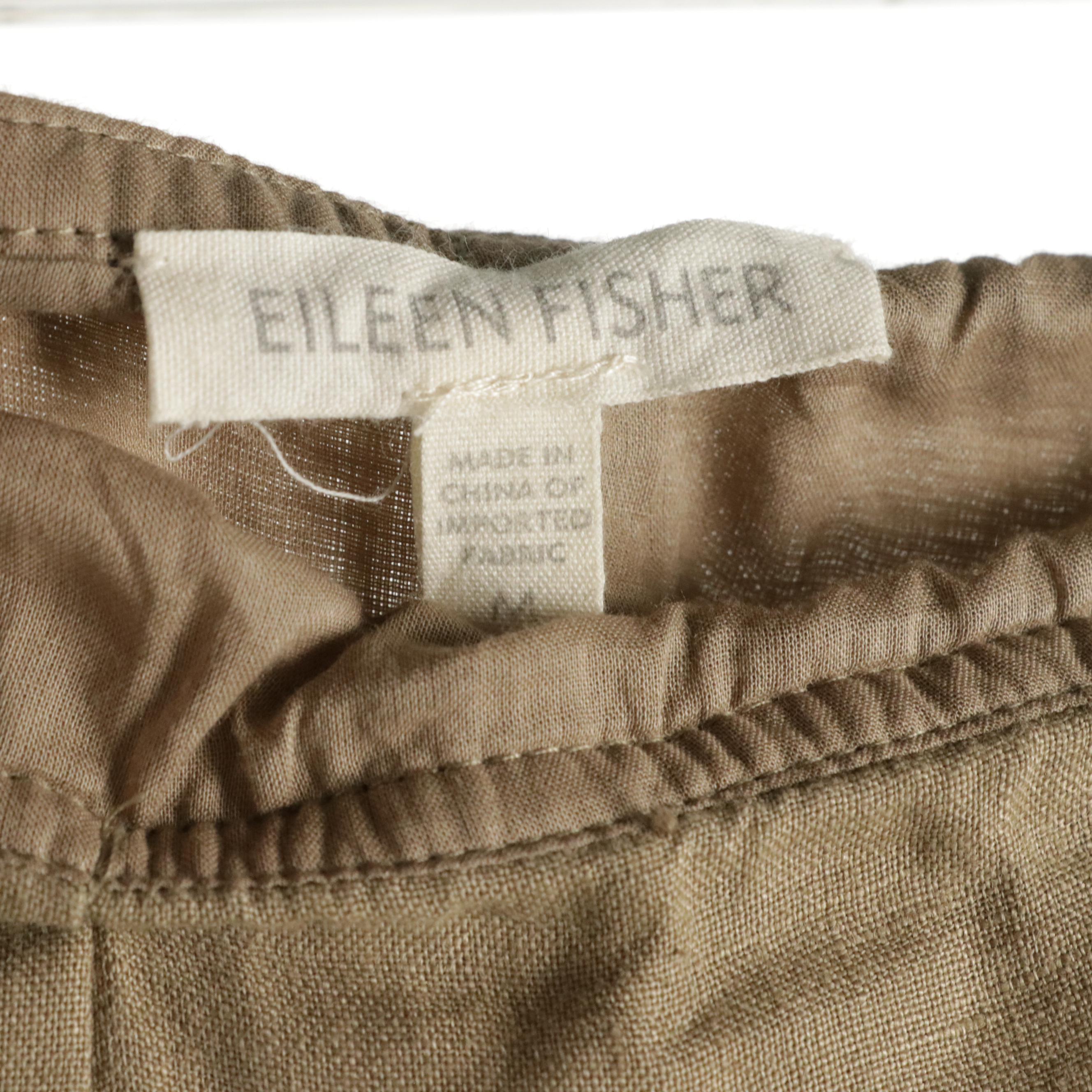Eileen Fisher Linen Skirt, Pants & Sleeveless Top with Cropped Pants & Sweater