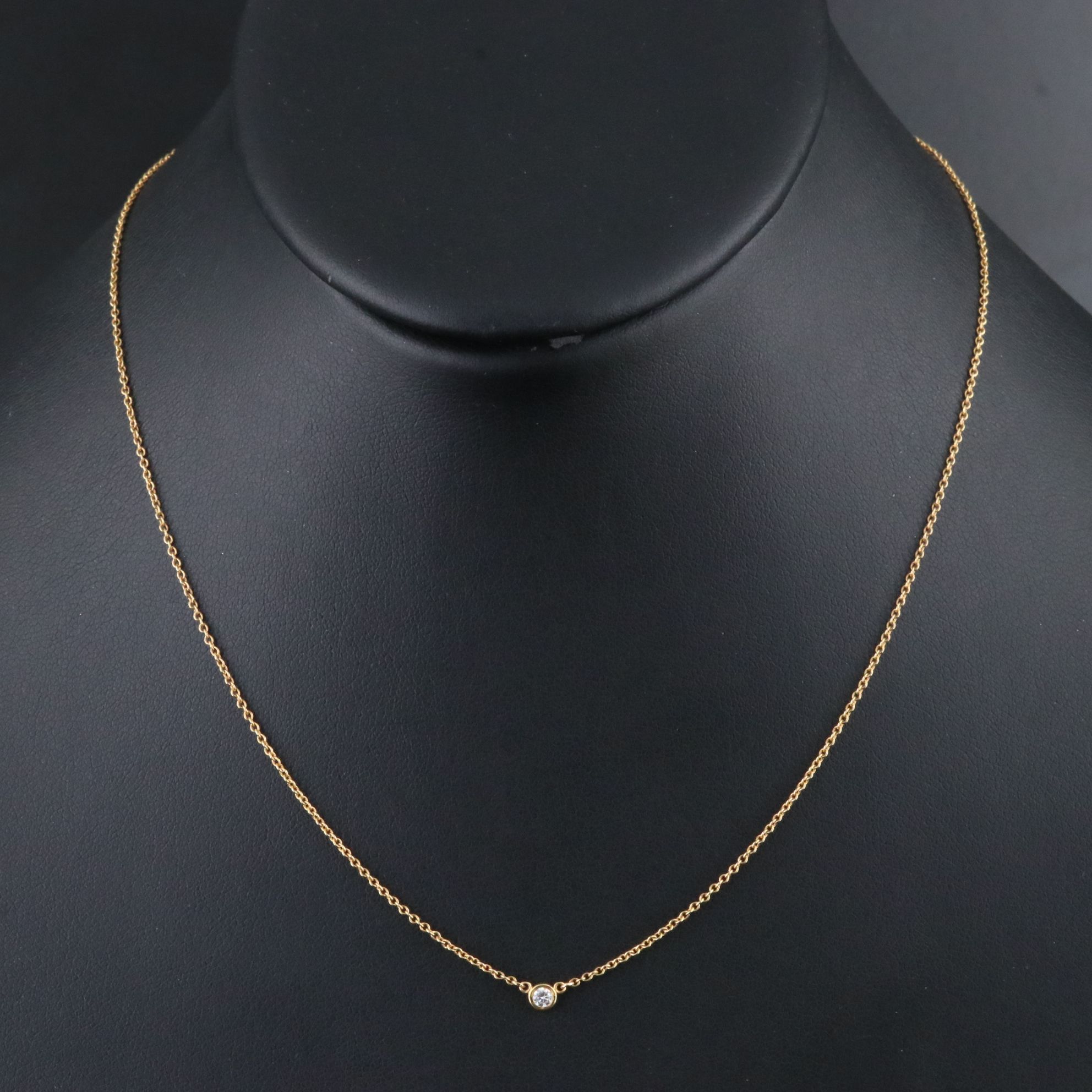 Elsa Peretti for Tiffany & Co. 18K Diamond Solitaire Necklace