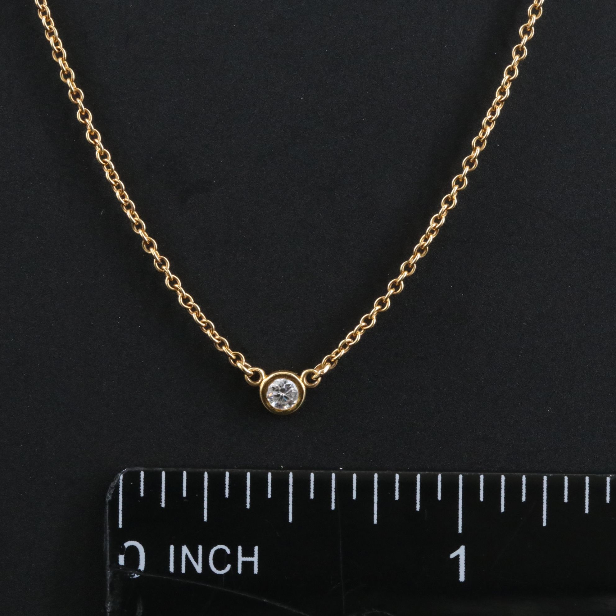 Elsa Peretti for Tiffany & Co. 18K Diamond Solitaire Necklace