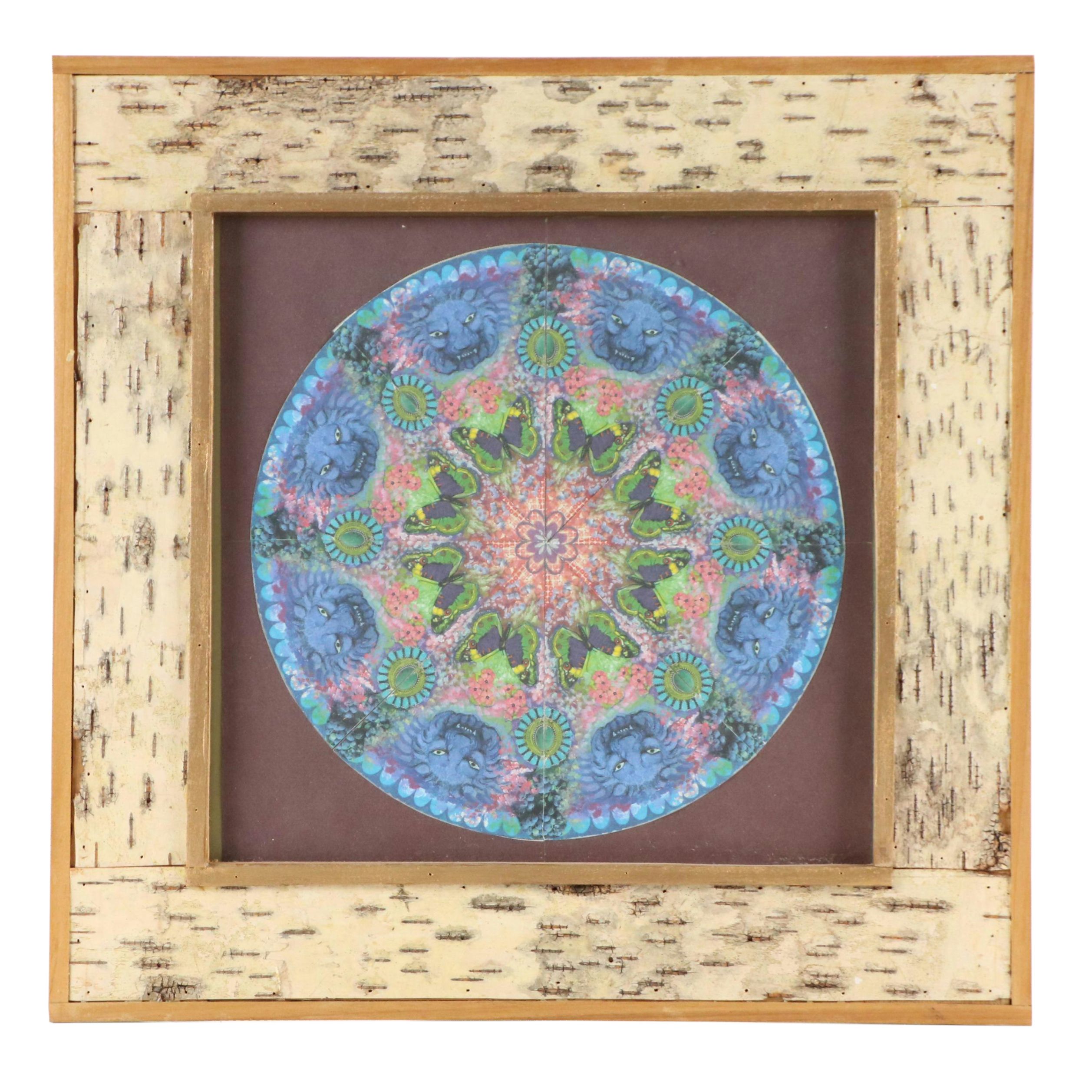 Robert Beaven Handmade Folk Art Wood Frame, Circa 1990