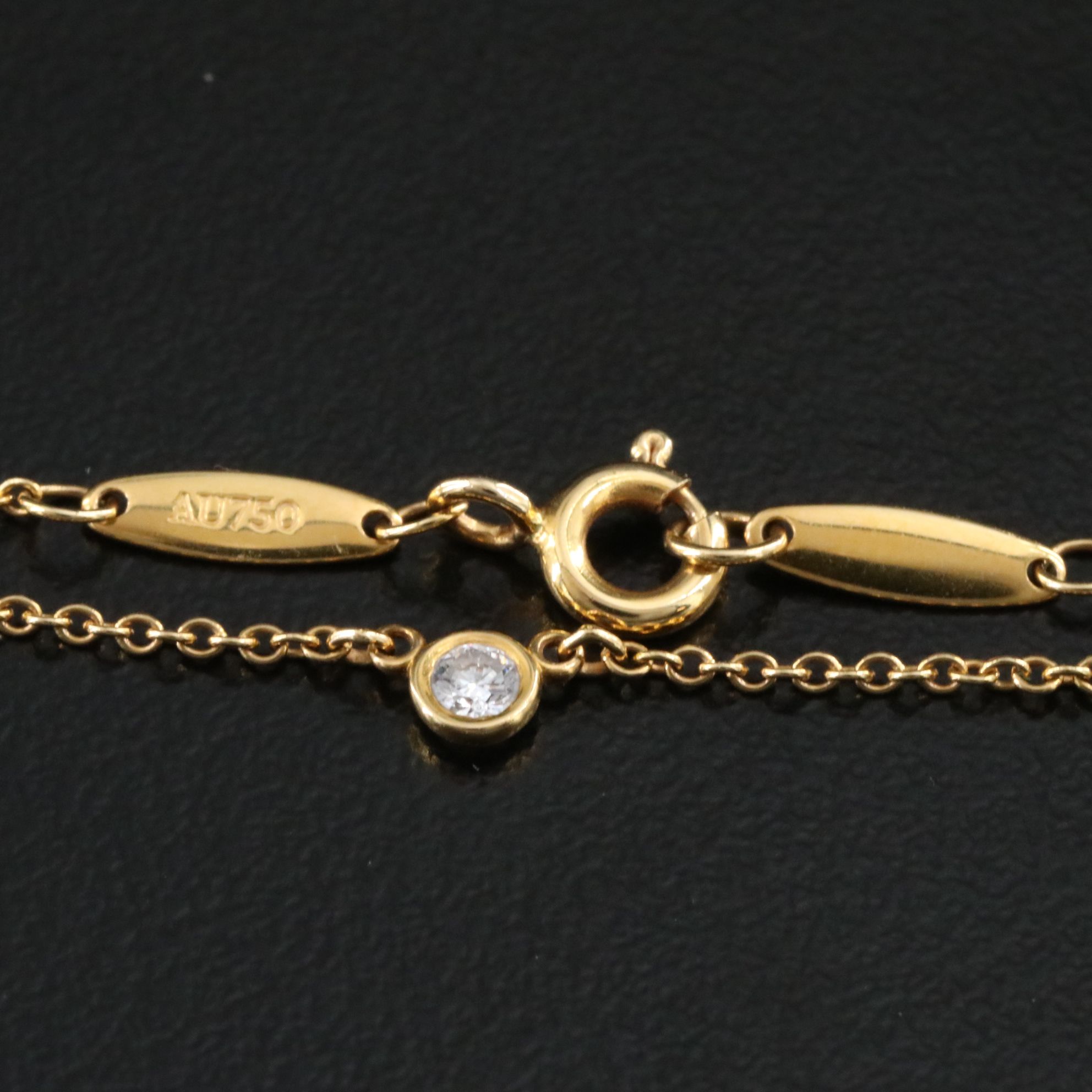 Elsa Peretti for Tiffany & Co. 18K Diamond Solitaire Necklace