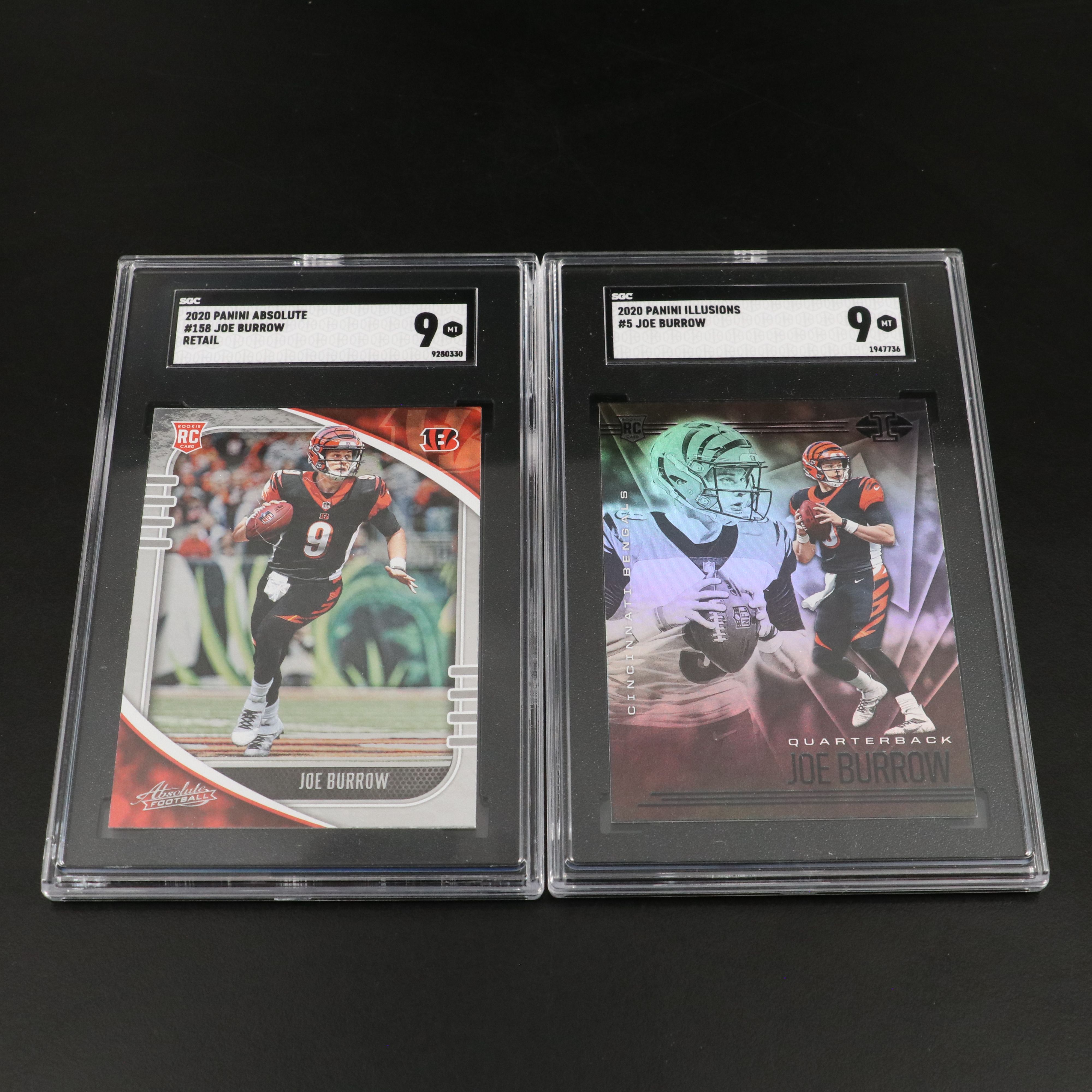 Joe Burrow, Tee Higgins, and Ja'Marr Chase SGC Graded Rookie Cards with More