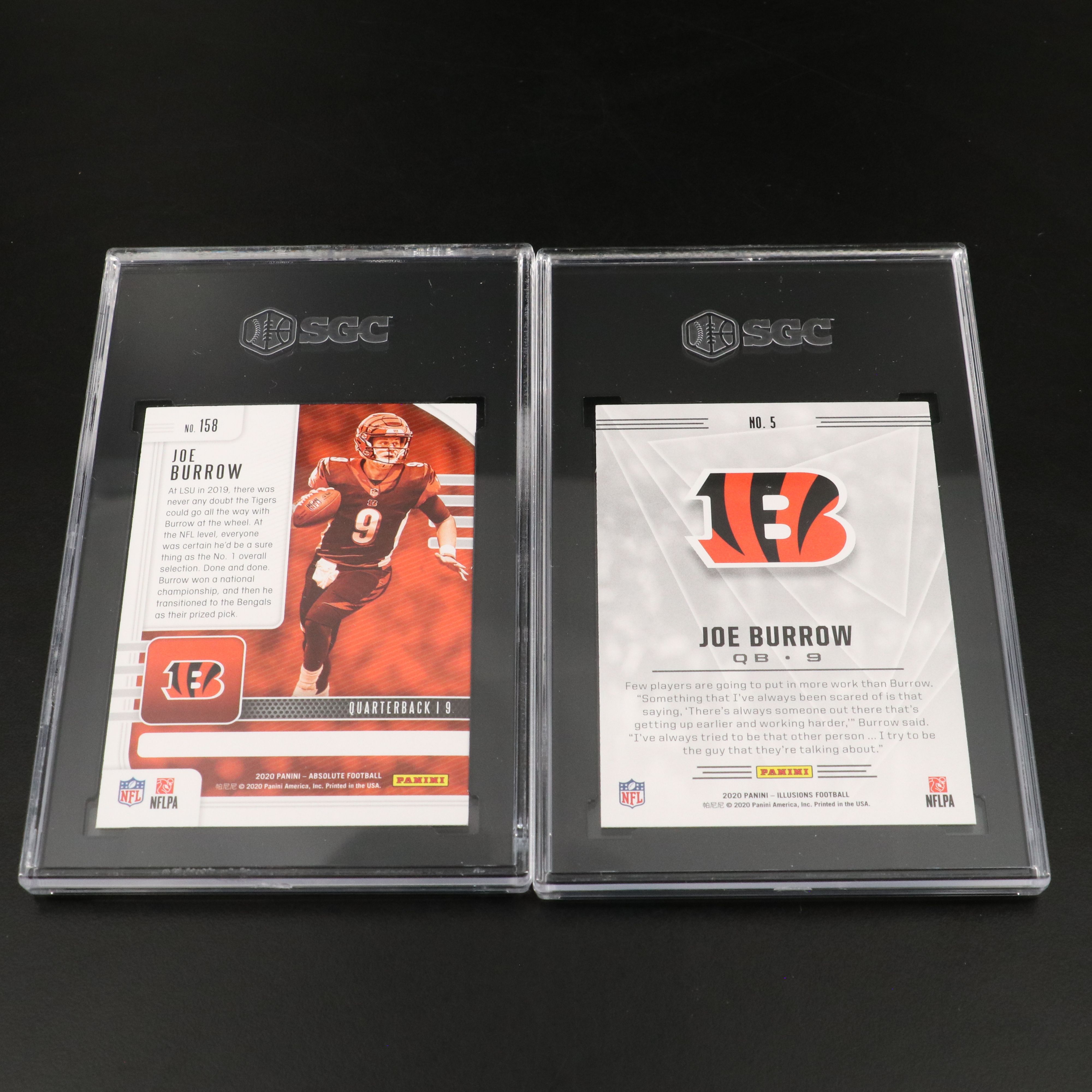 Joe Burrow, Tee Higgins, and Ja'Marr Chase SGC Graded Rookie Cards with More