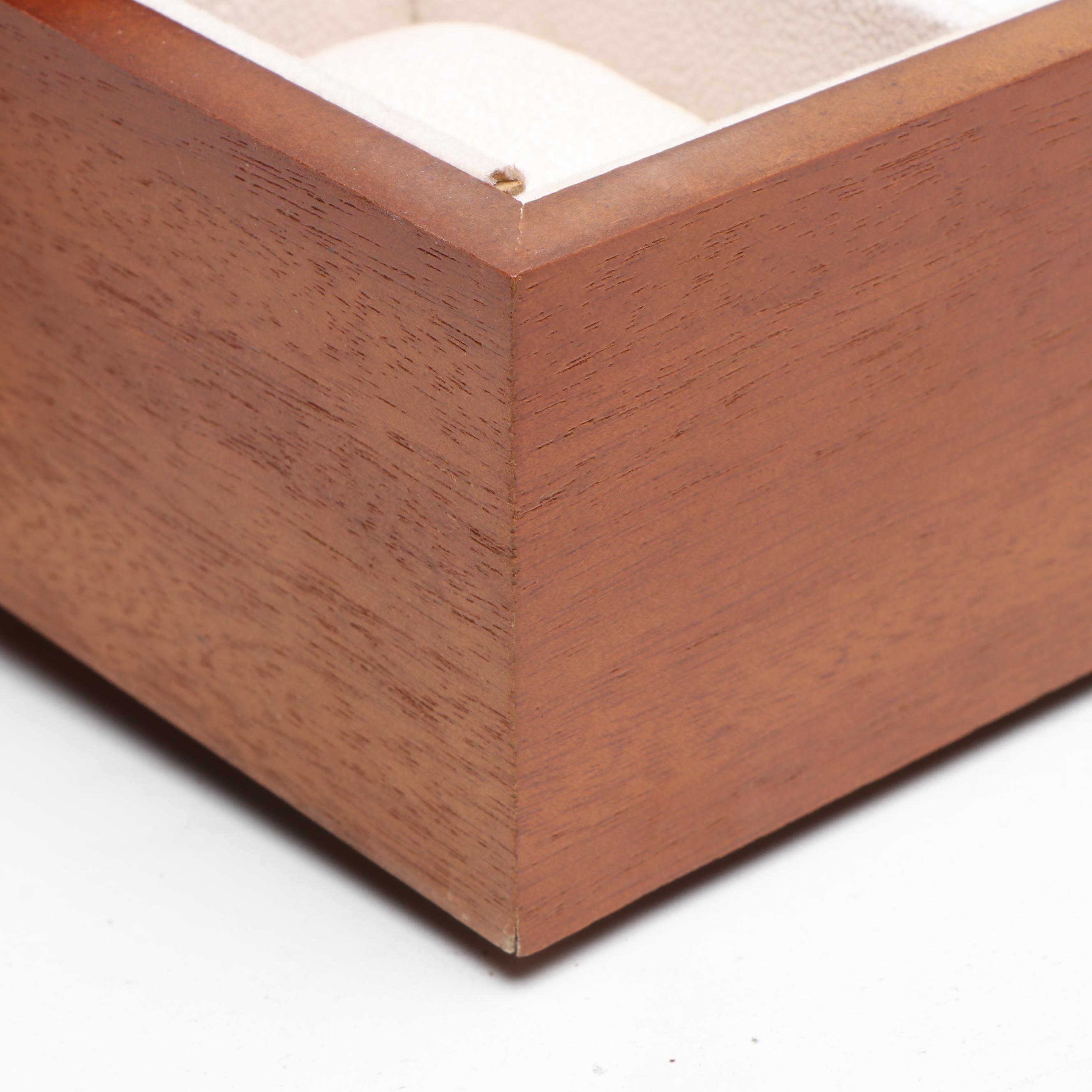 Two Wood Veneer Twenty-Slot Watch Cases