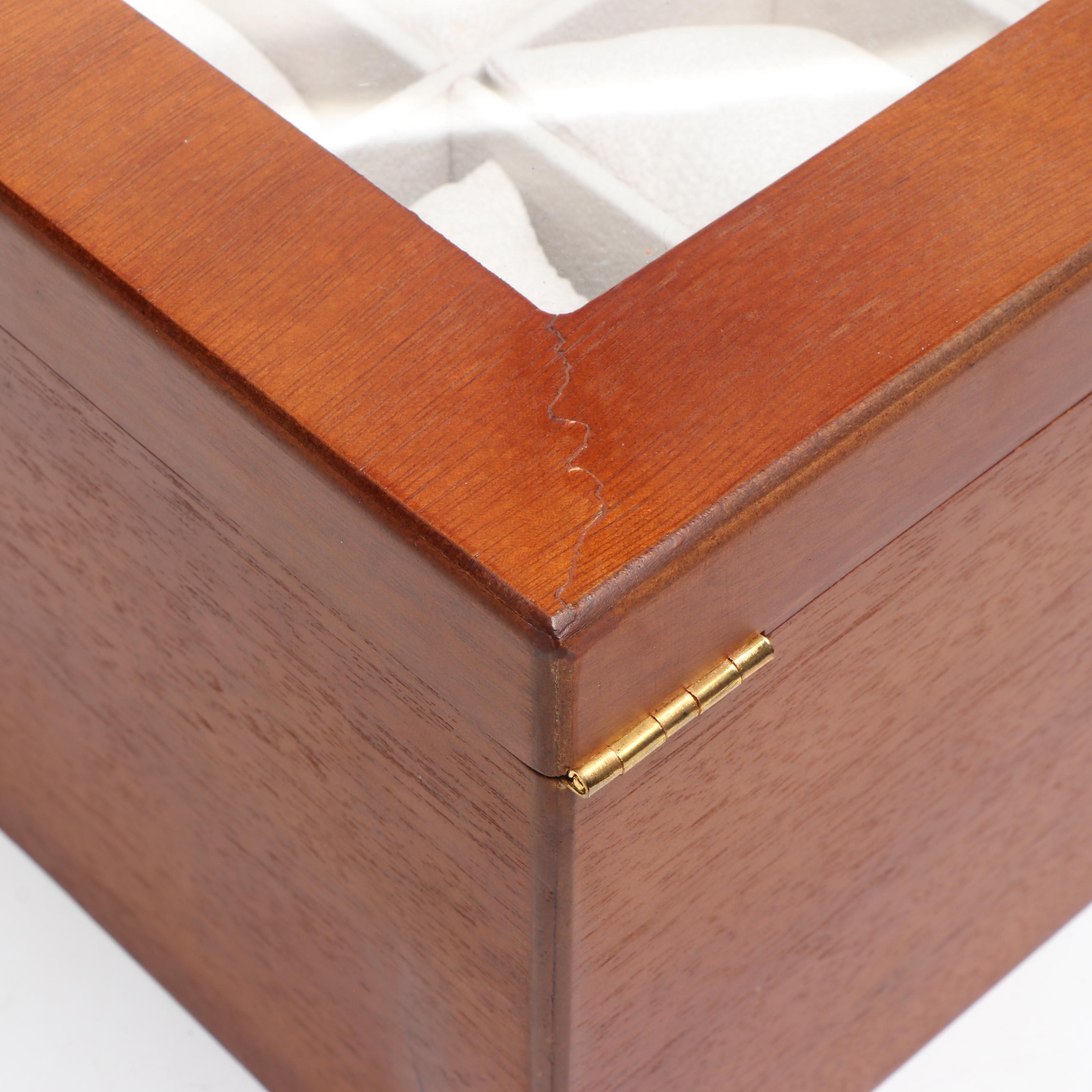 Two Wood Veneer Twenty-Slot Watch Cases