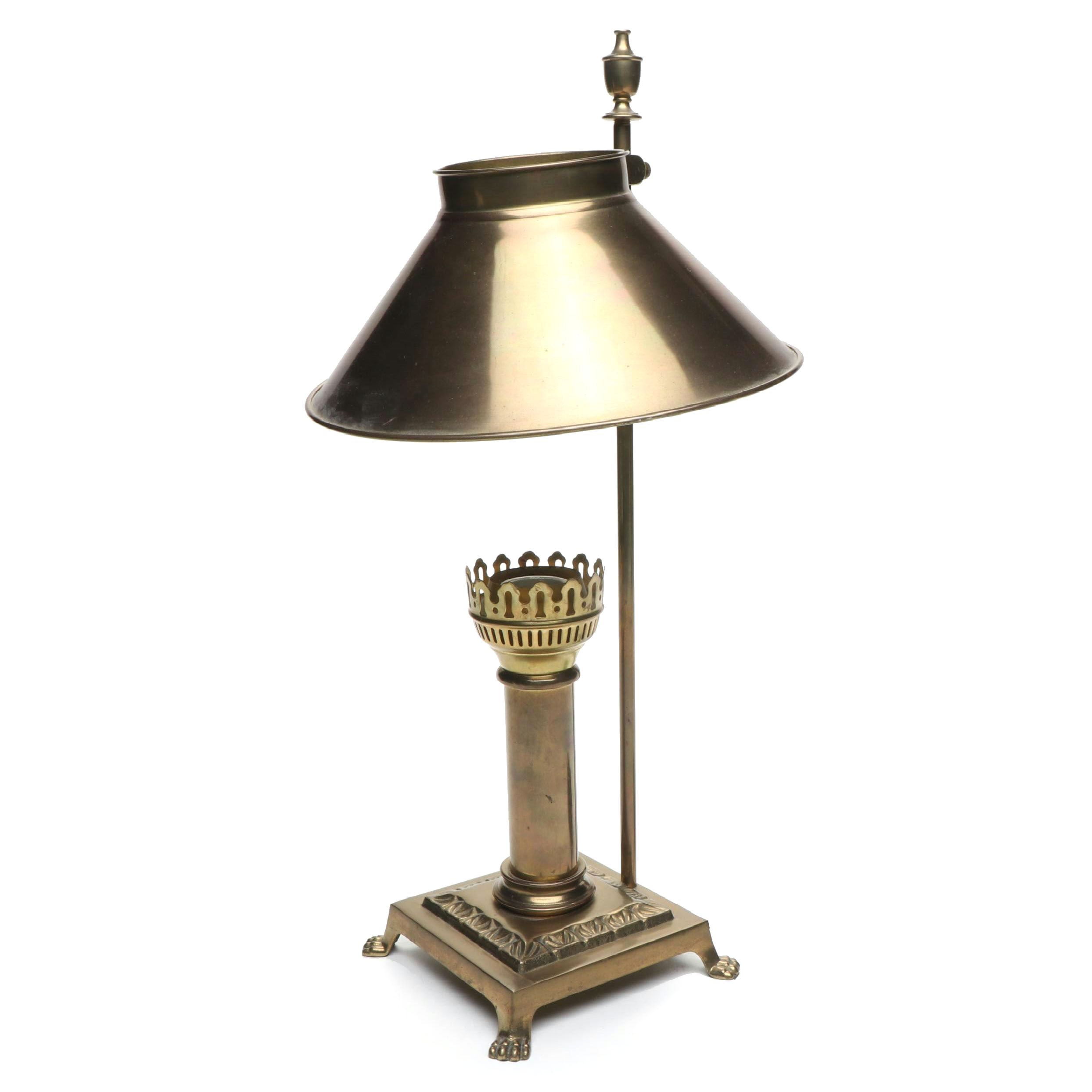 Orient Express Style Brass Padfoot Rail Car Lamp, Mid to Late 20th Century