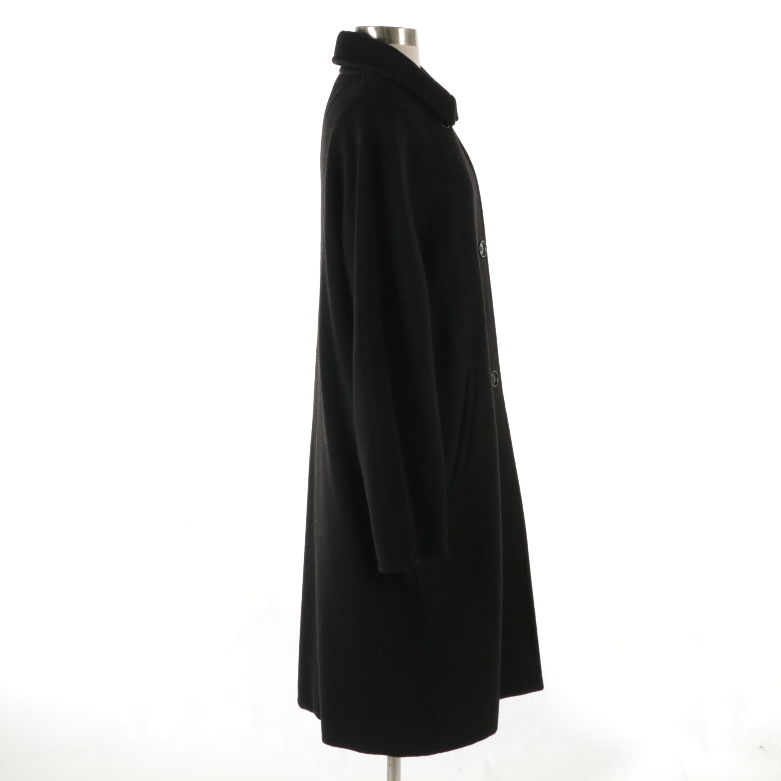 Max Mara Black Wool Double-Breasted Coat