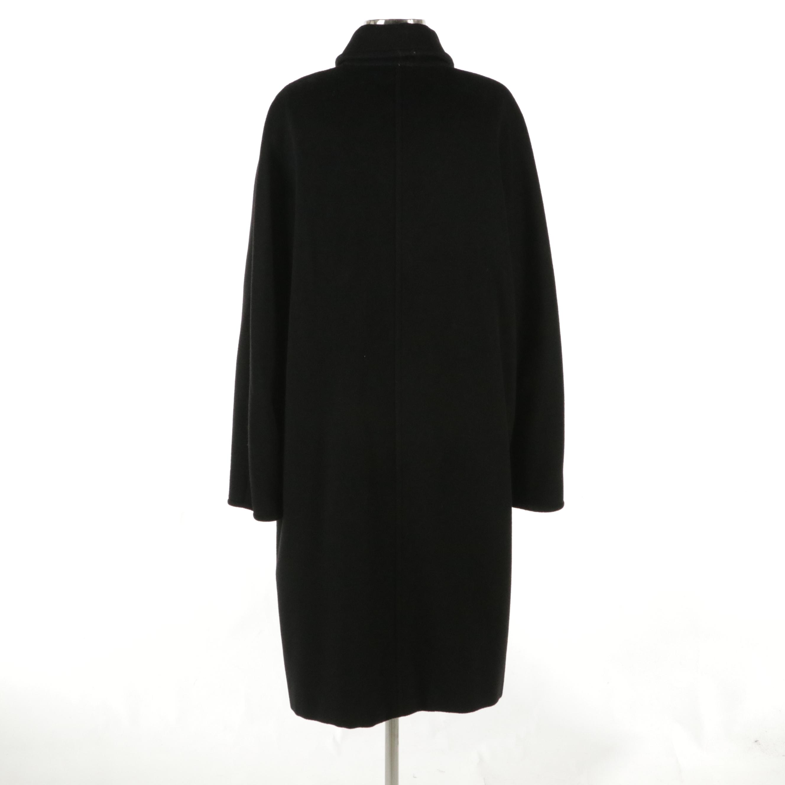 Max Mara Black Wool Double-Breasted Coat