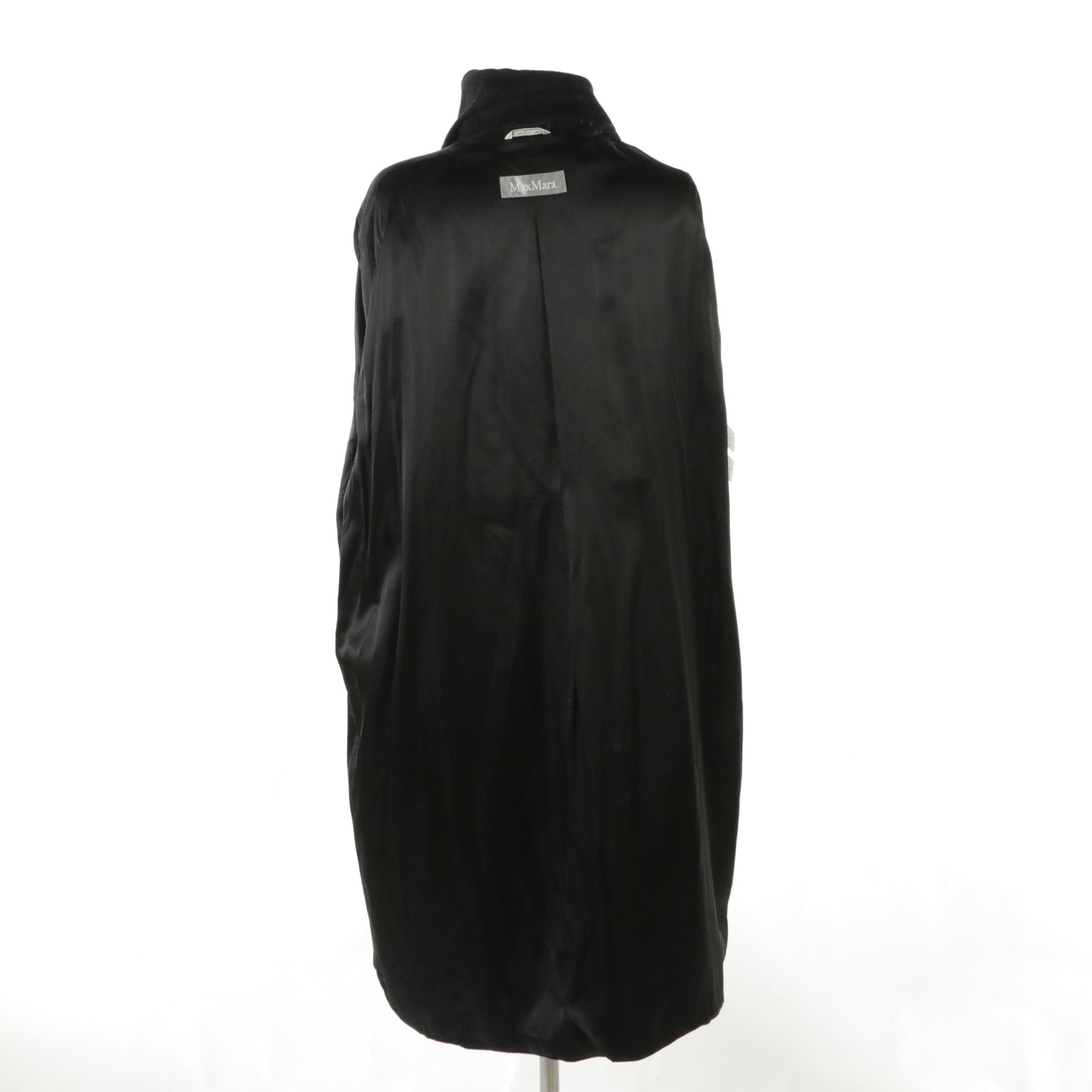 Max Mara Black Wool Double-Breasted Coat