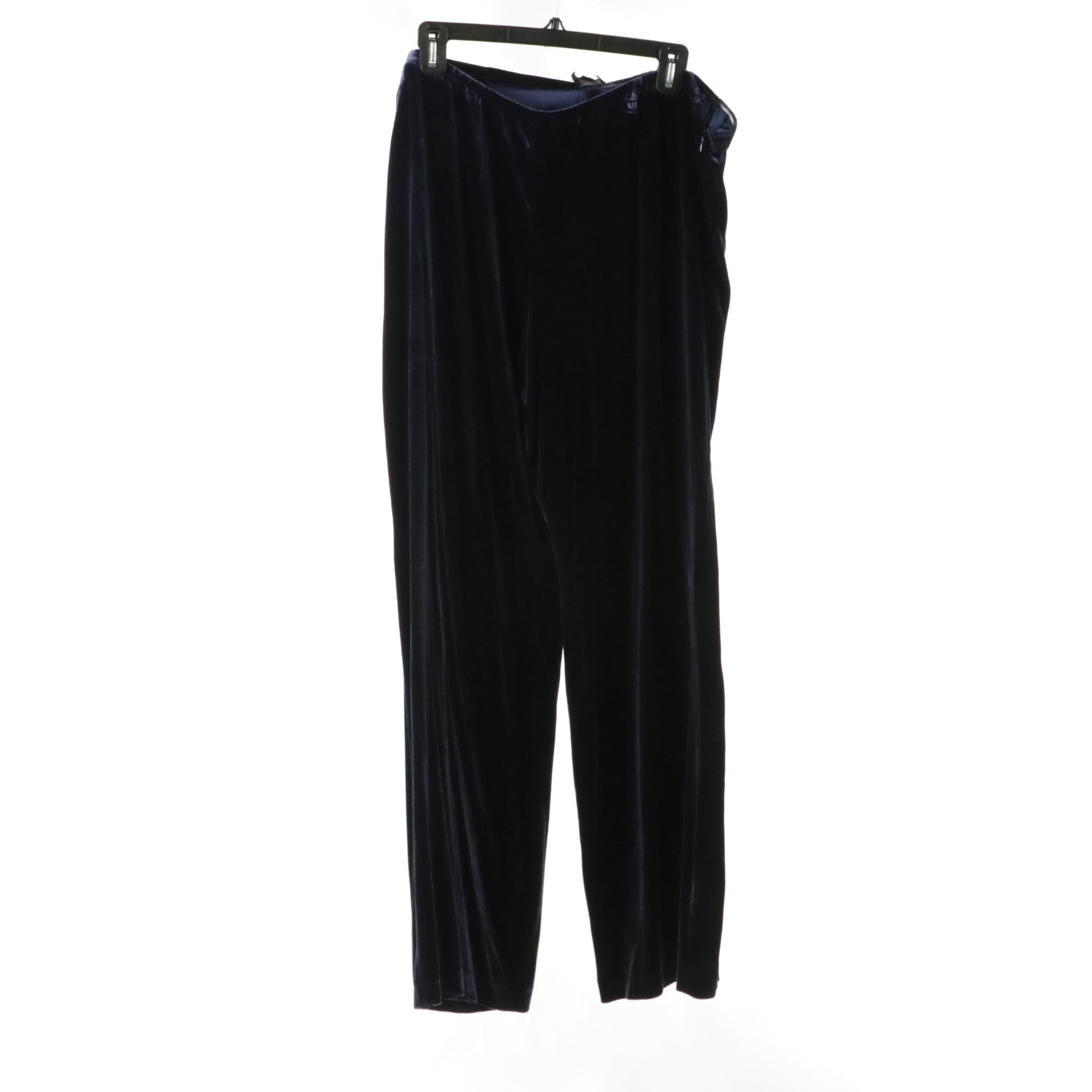 Eileen Fisher Short Sleeve Tee, V-Neck Sweater, and Elastic Waist Pants