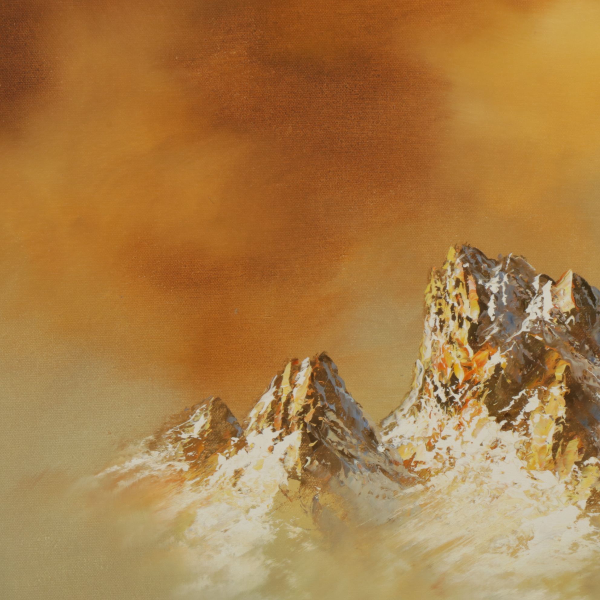 K. Gaunt Impressionist Pastoral Montane Landscape Oil Painting, 20th Century