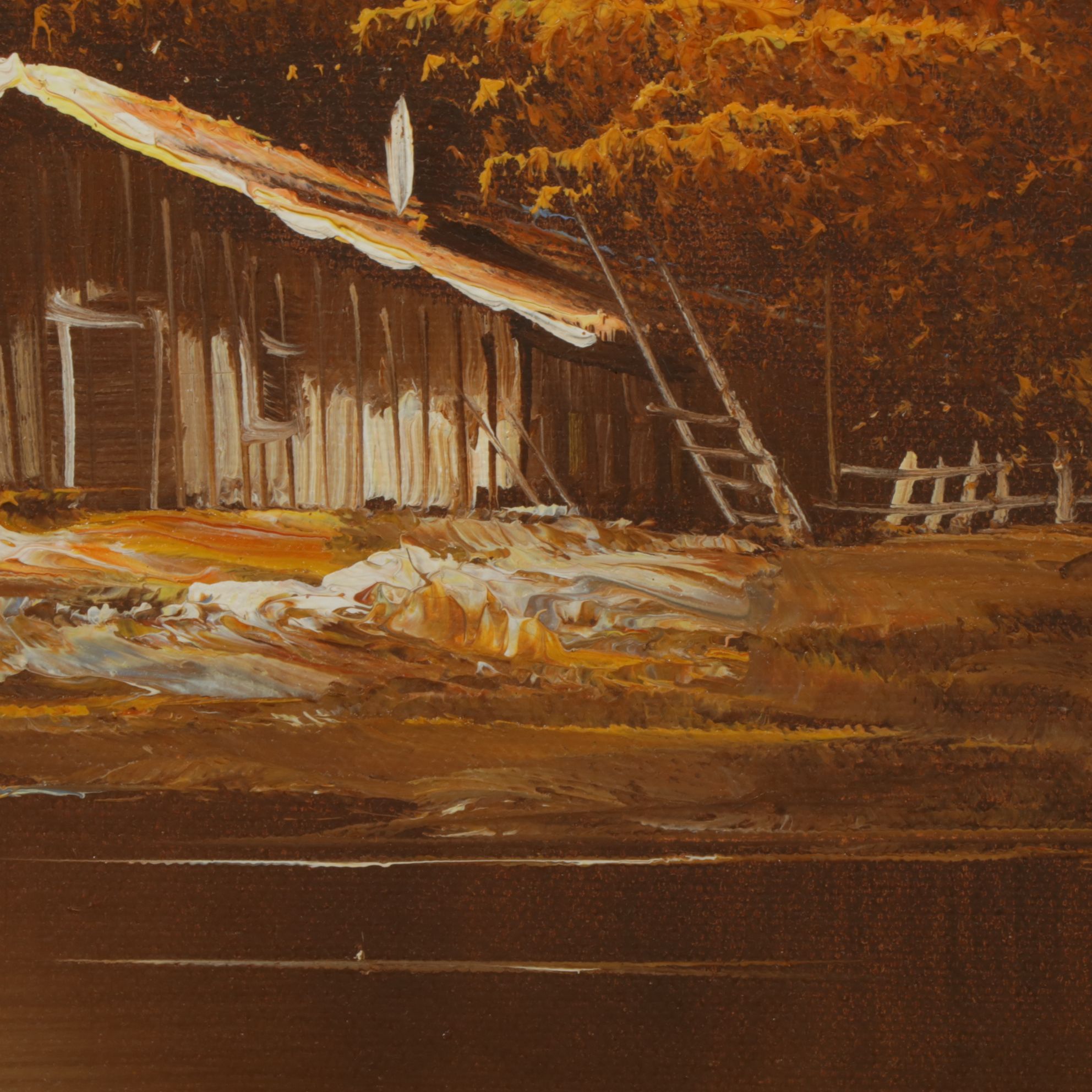 K. Gaunt Impressionist Pastoral Montane Landscape Oil Painting, 20th Century