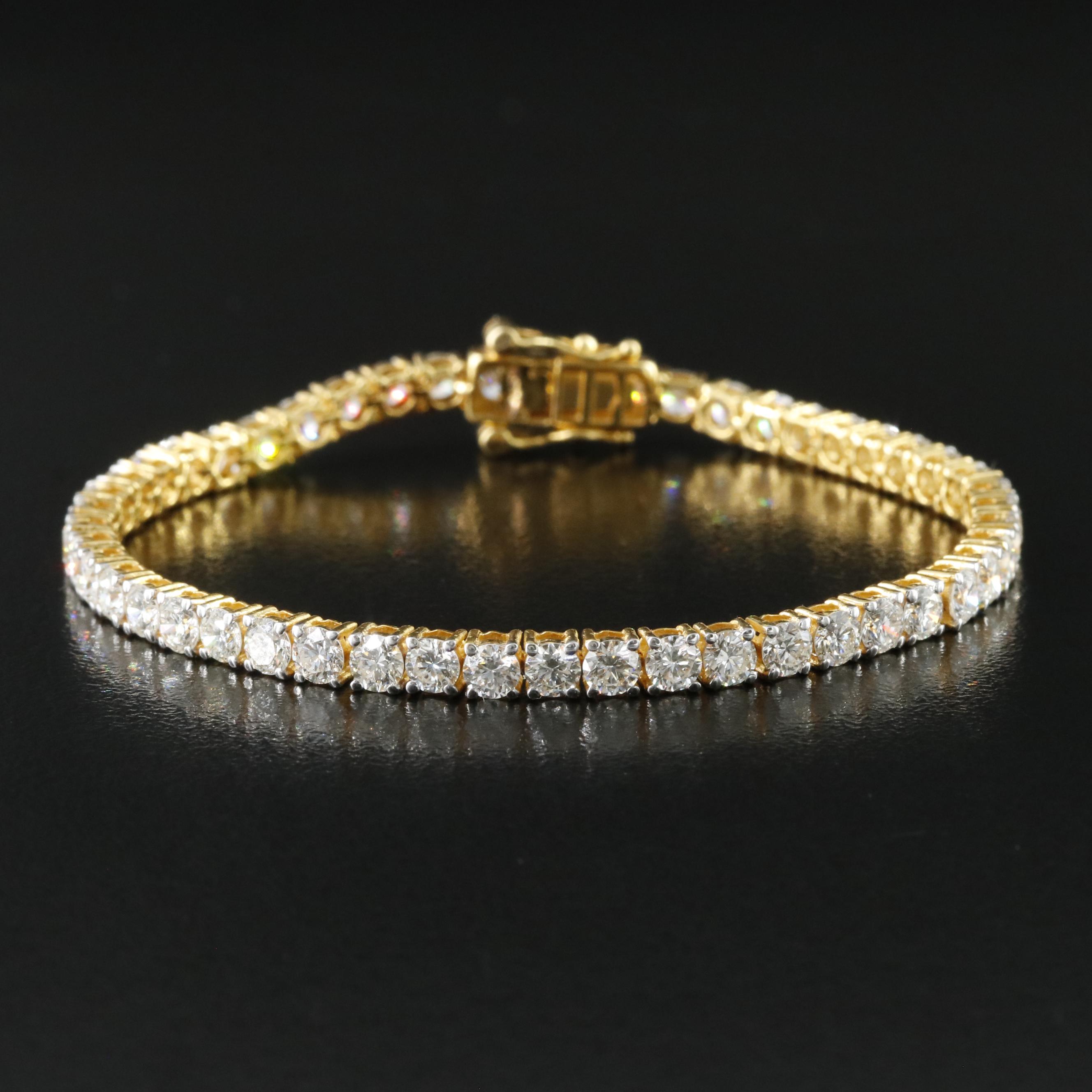 14K 6.34 CTW Diamond Line Bracelet