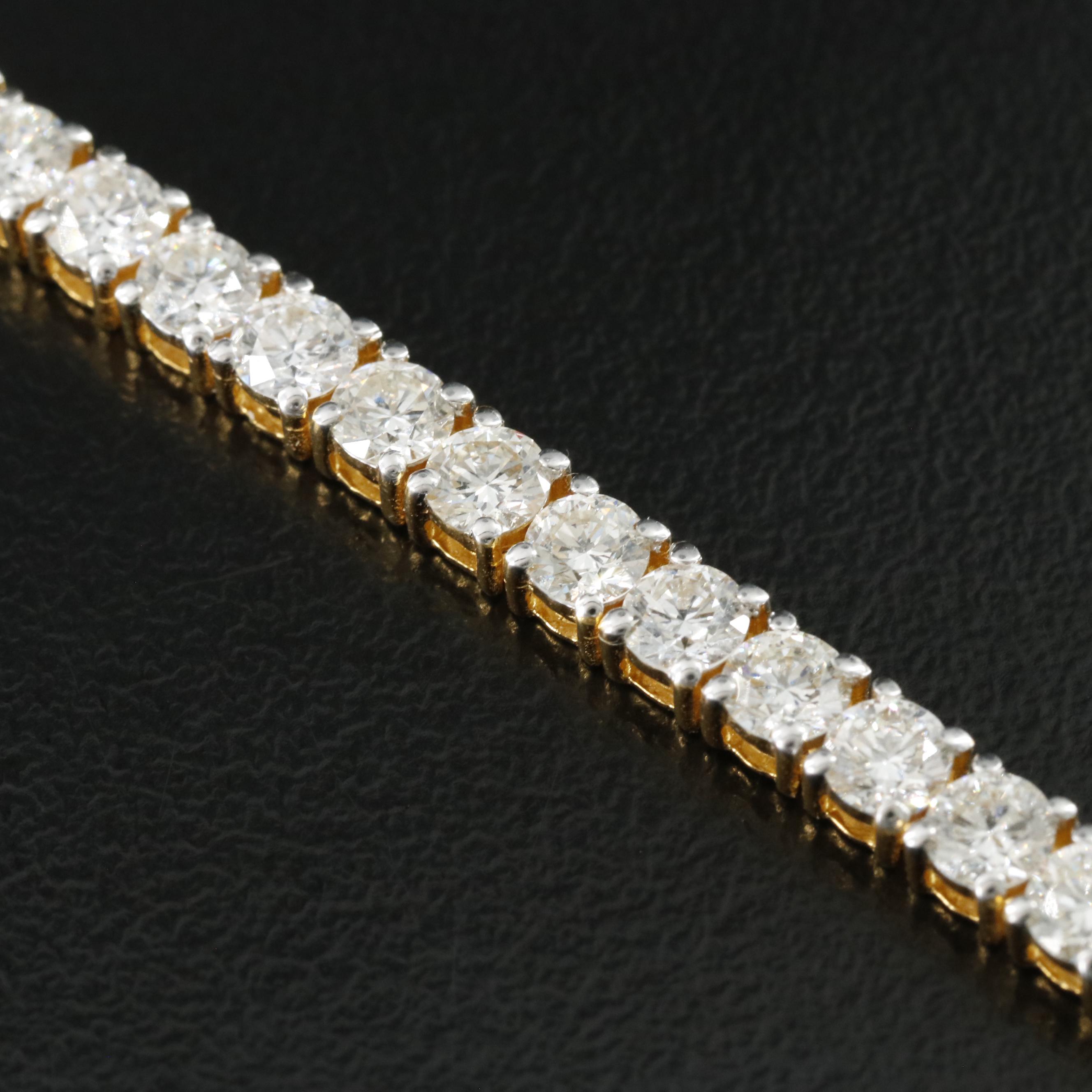 14K 6.34 CTW Diamond Line Bracelet