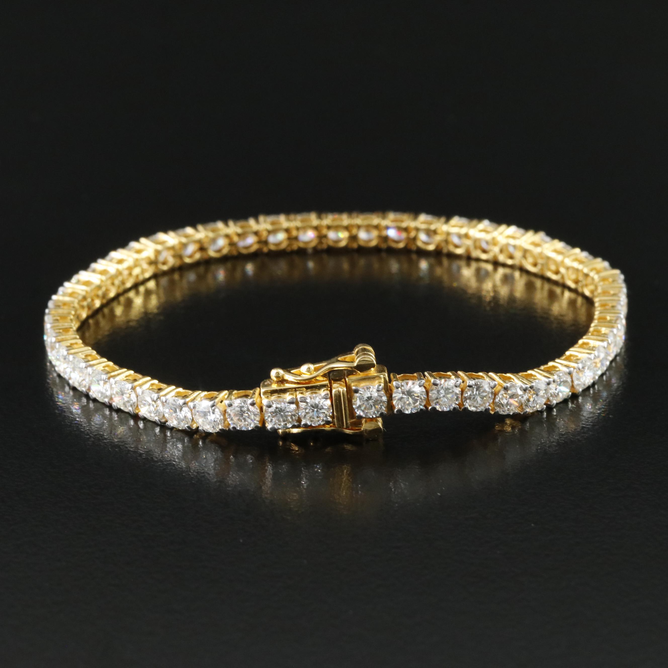 14K 6.34 CTW Diamond Line Bracelet