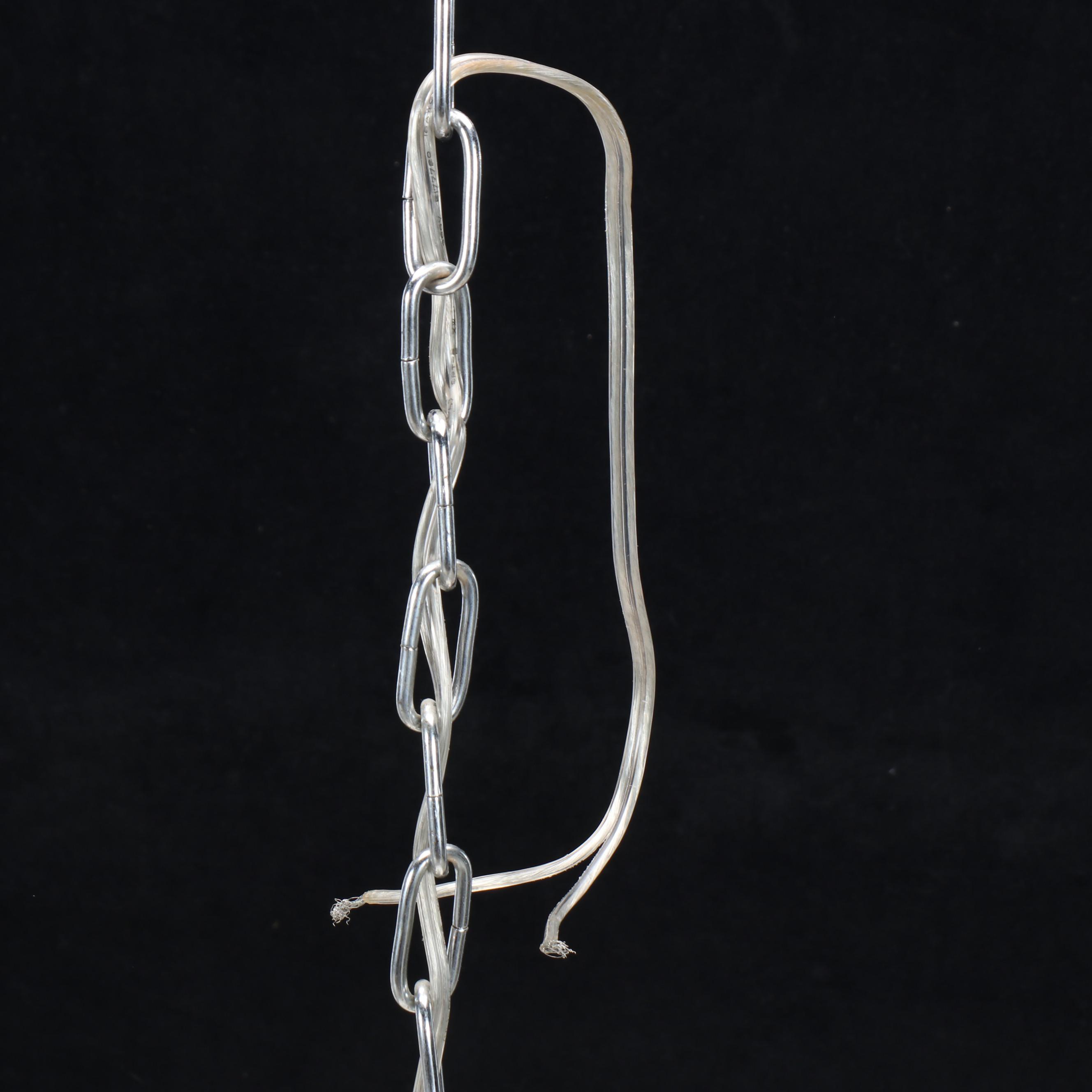 Venetian Style Milk Glass Five-Arm Chandelier