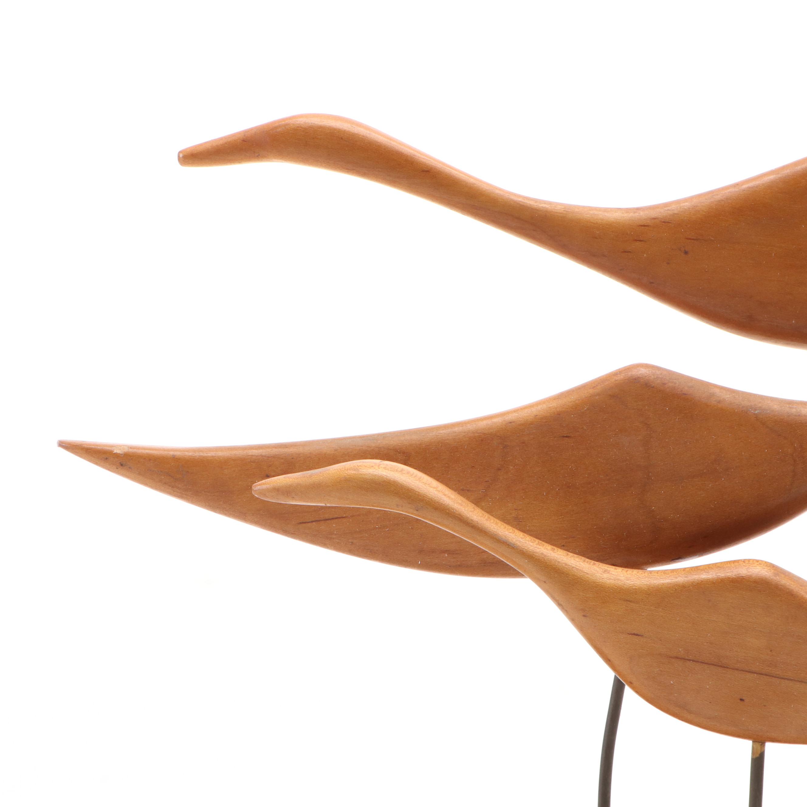 Mid Century Modern Style Carved Wood Bird Sculpture, Mid to Late 20th Century