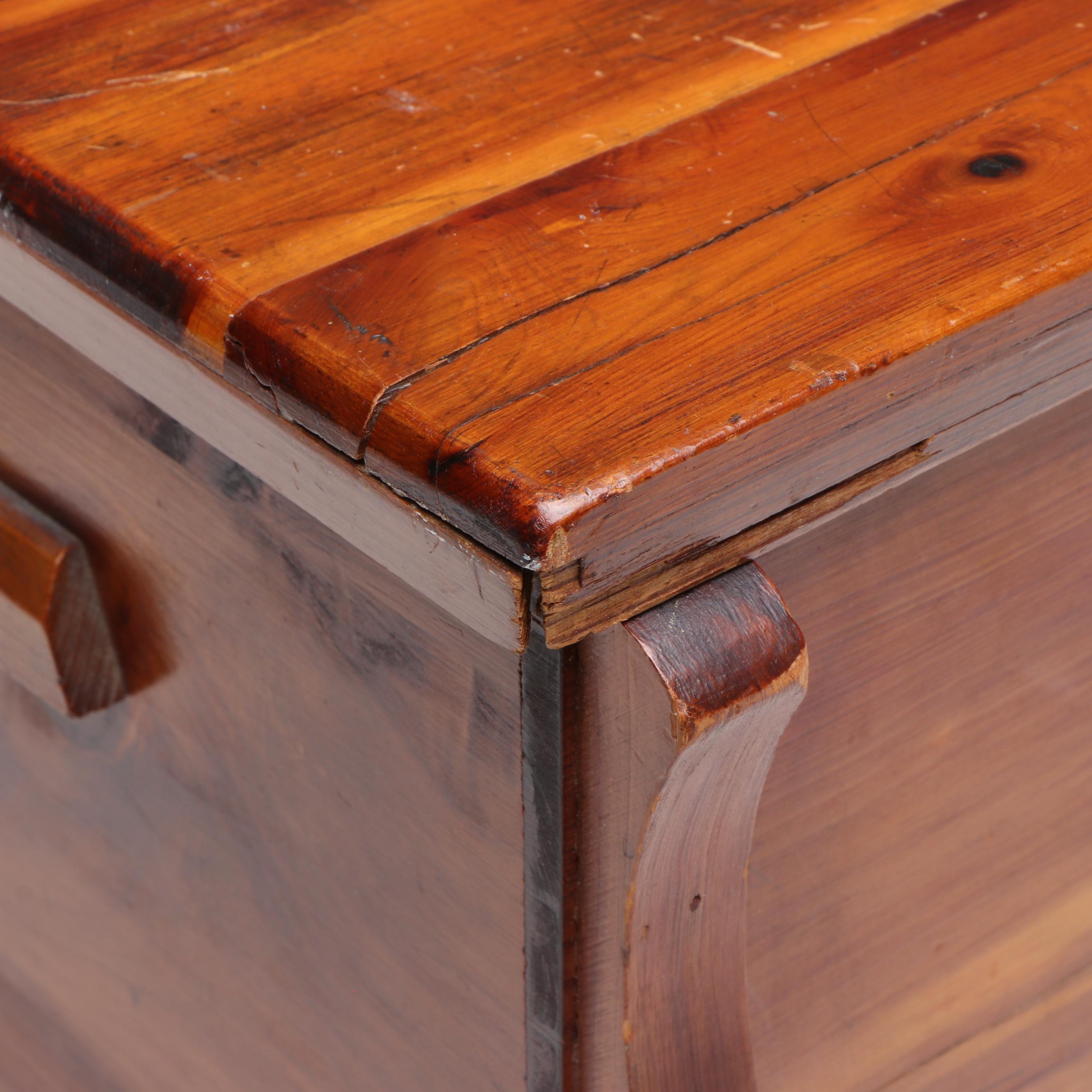 Cedar Chest with Child's Patchwork Quilt