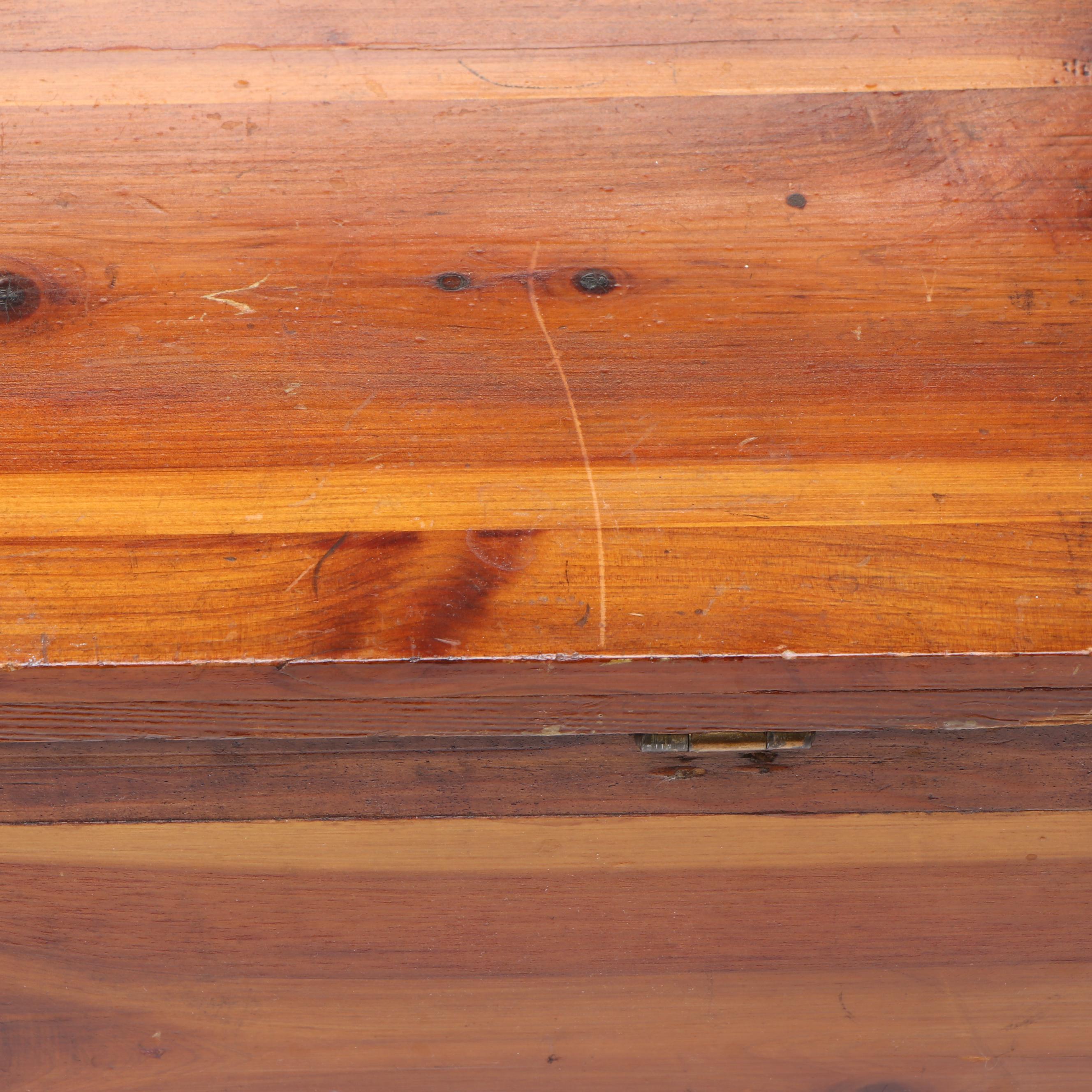 Cedar Chest with Child's Patchwork Quilt