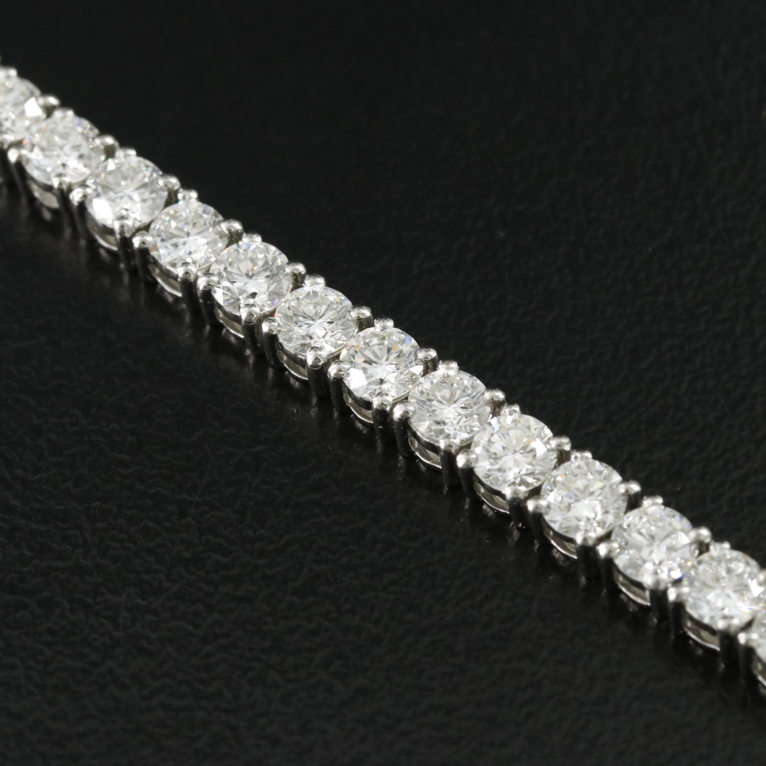 Platinum 6.34 CTW Diamond Line Bracelet