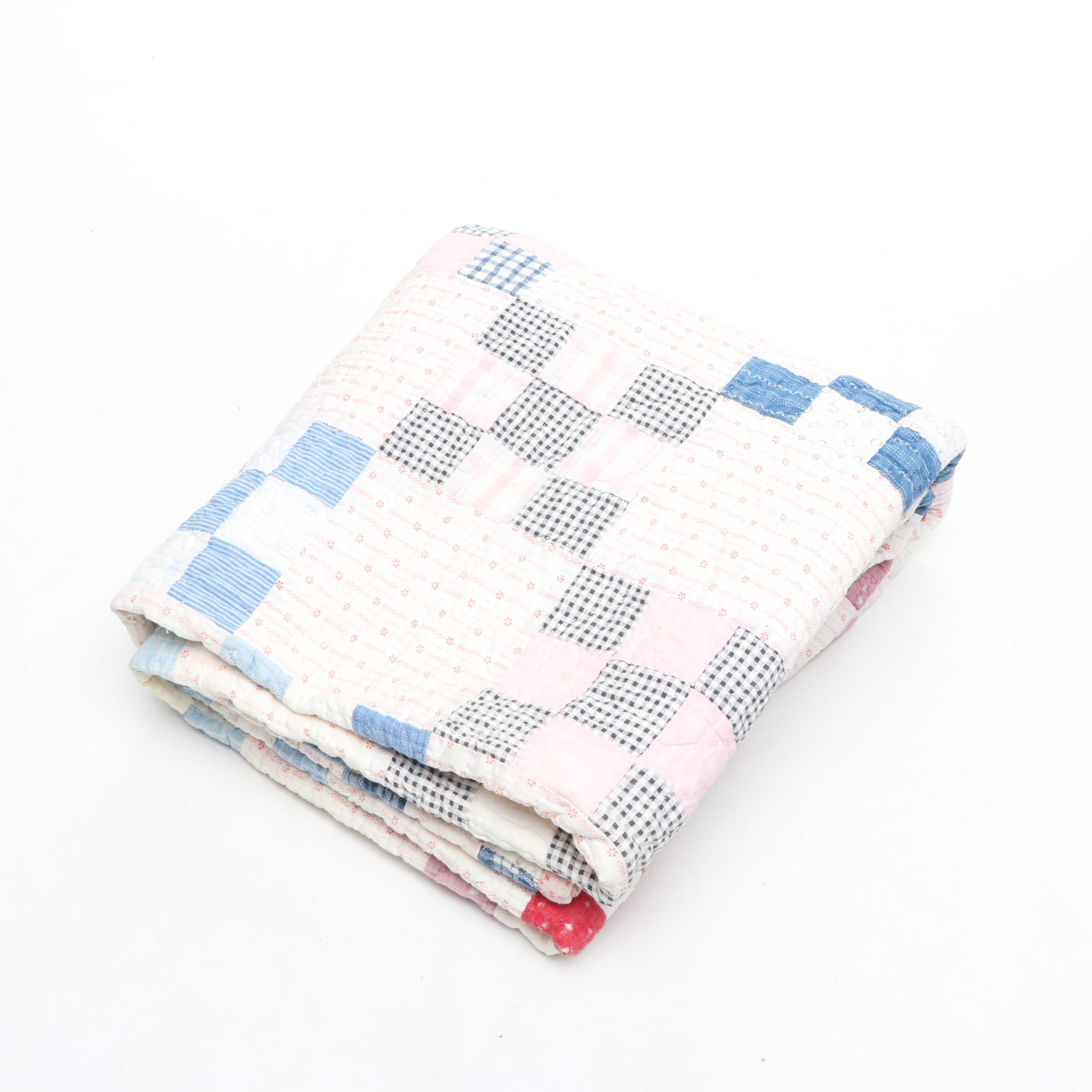 Cedar Chest with Child's Patchwork Quilt