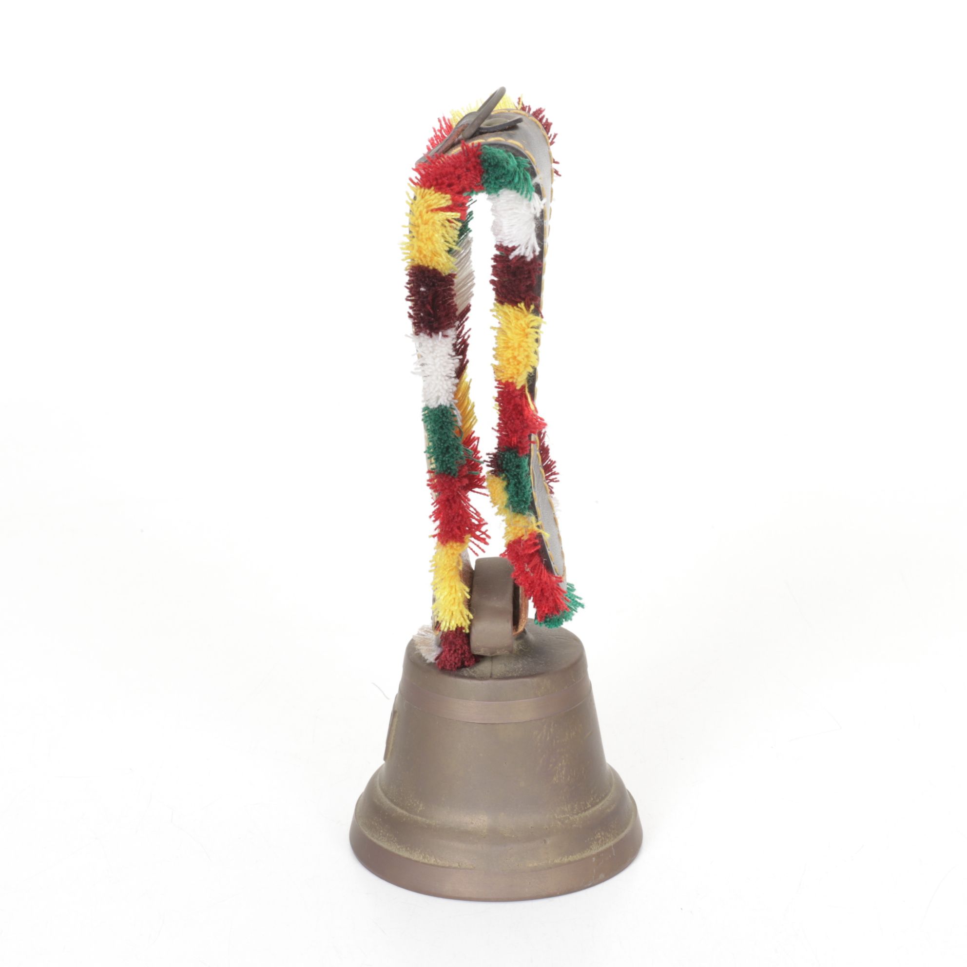 Swiss Cow Bell with Brass & Leather Decorations & More