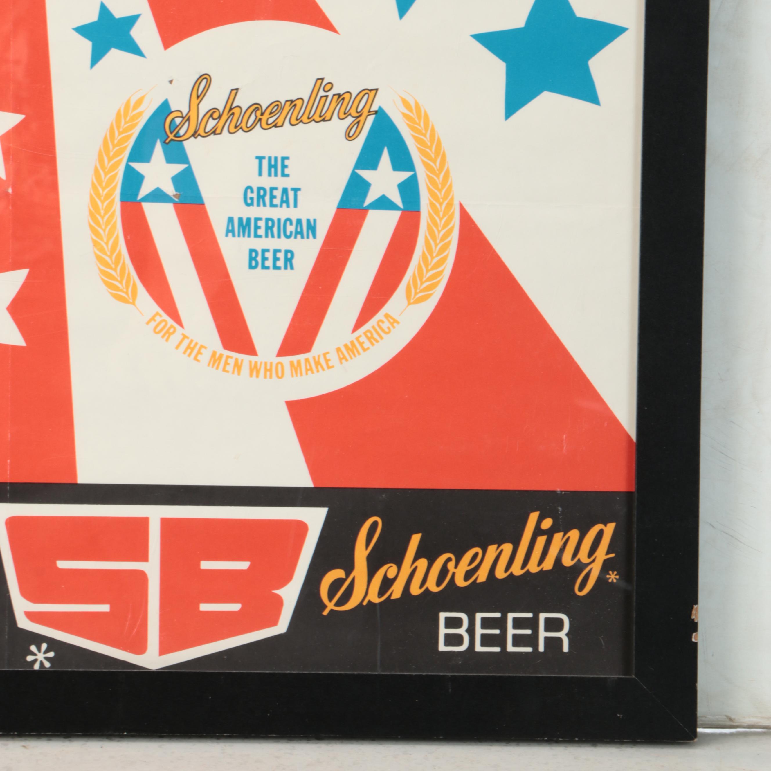Vintage Schoenling "The Great American Beer" Advertisement Poster