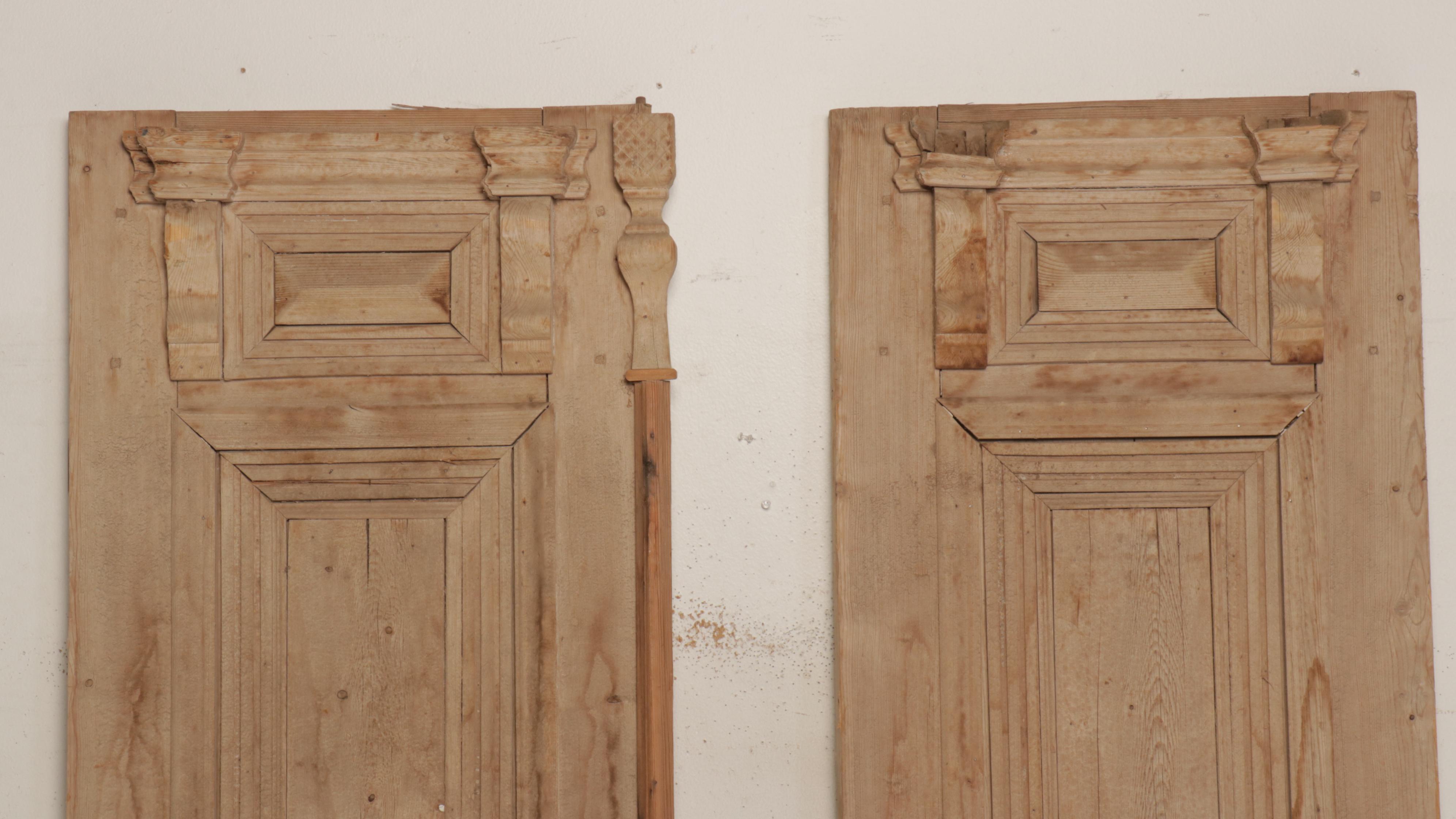Pair of Architectural Salvage Wood French Doors