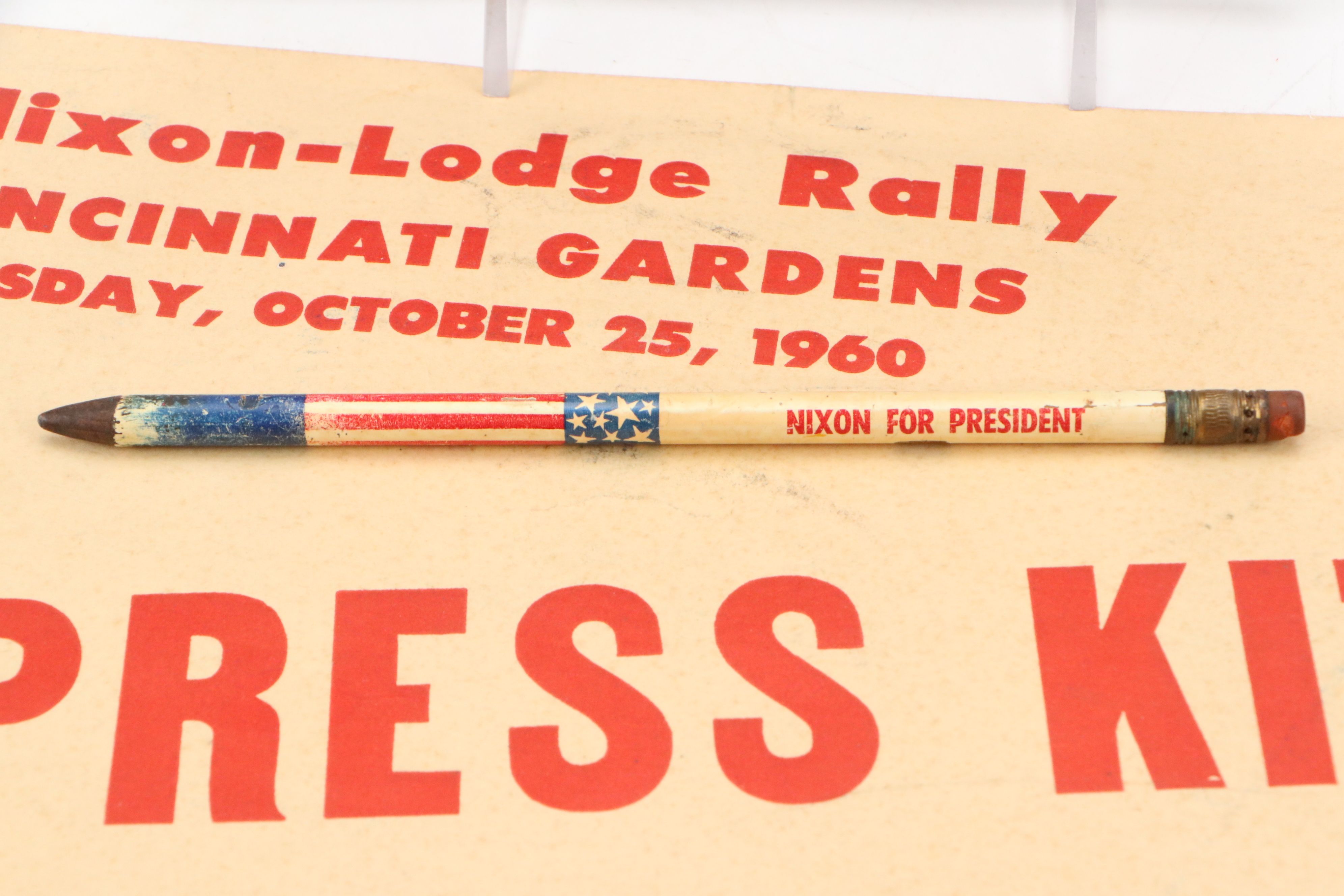 General Sherman, John F. Kennedy and Nixon Pinbacks with Book and More