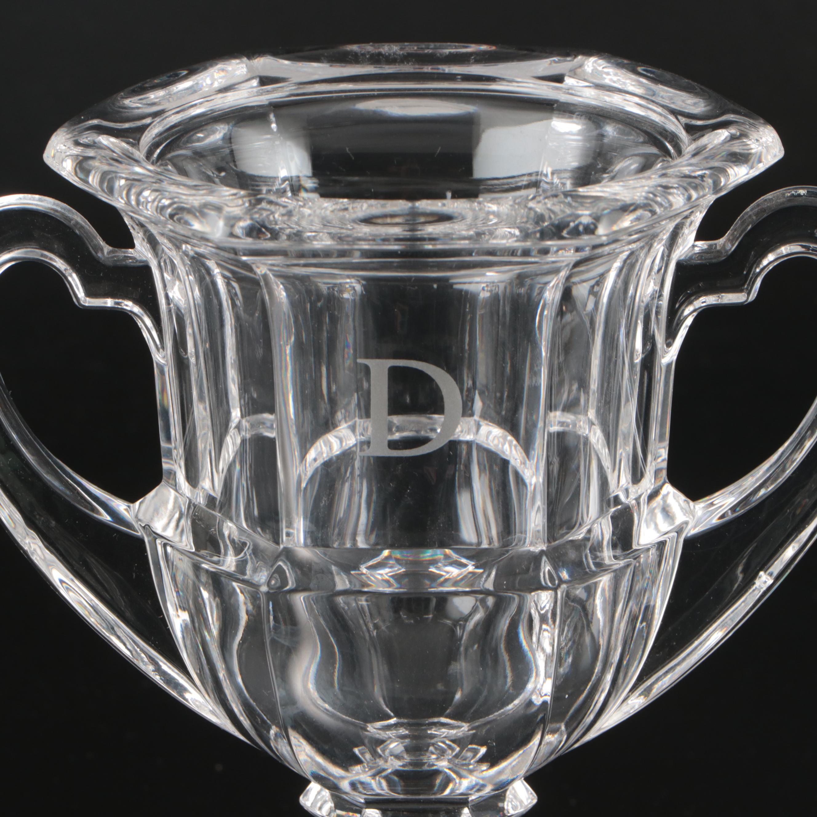 Tiffany & Co. Crystal Handled Trophy Vases