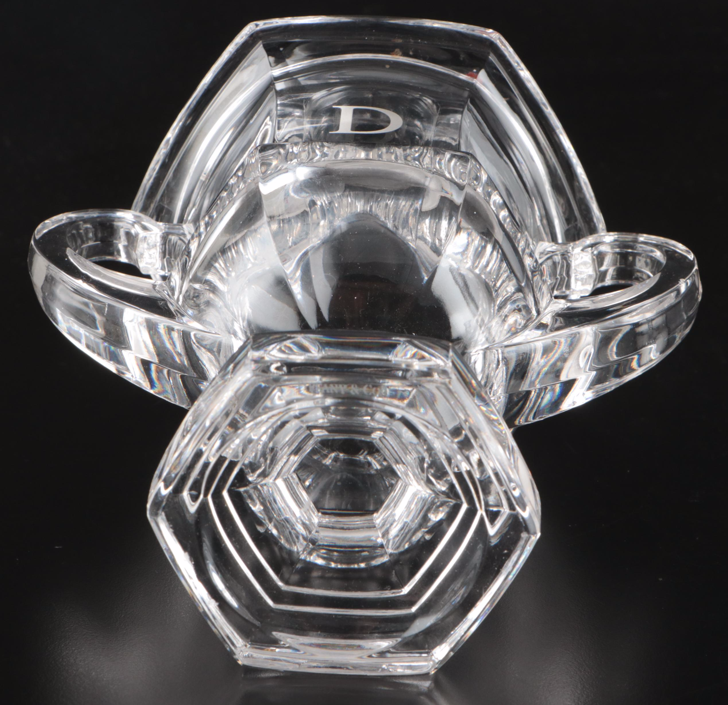 Tiffany & Co. Crystal Handled Trophy Vases