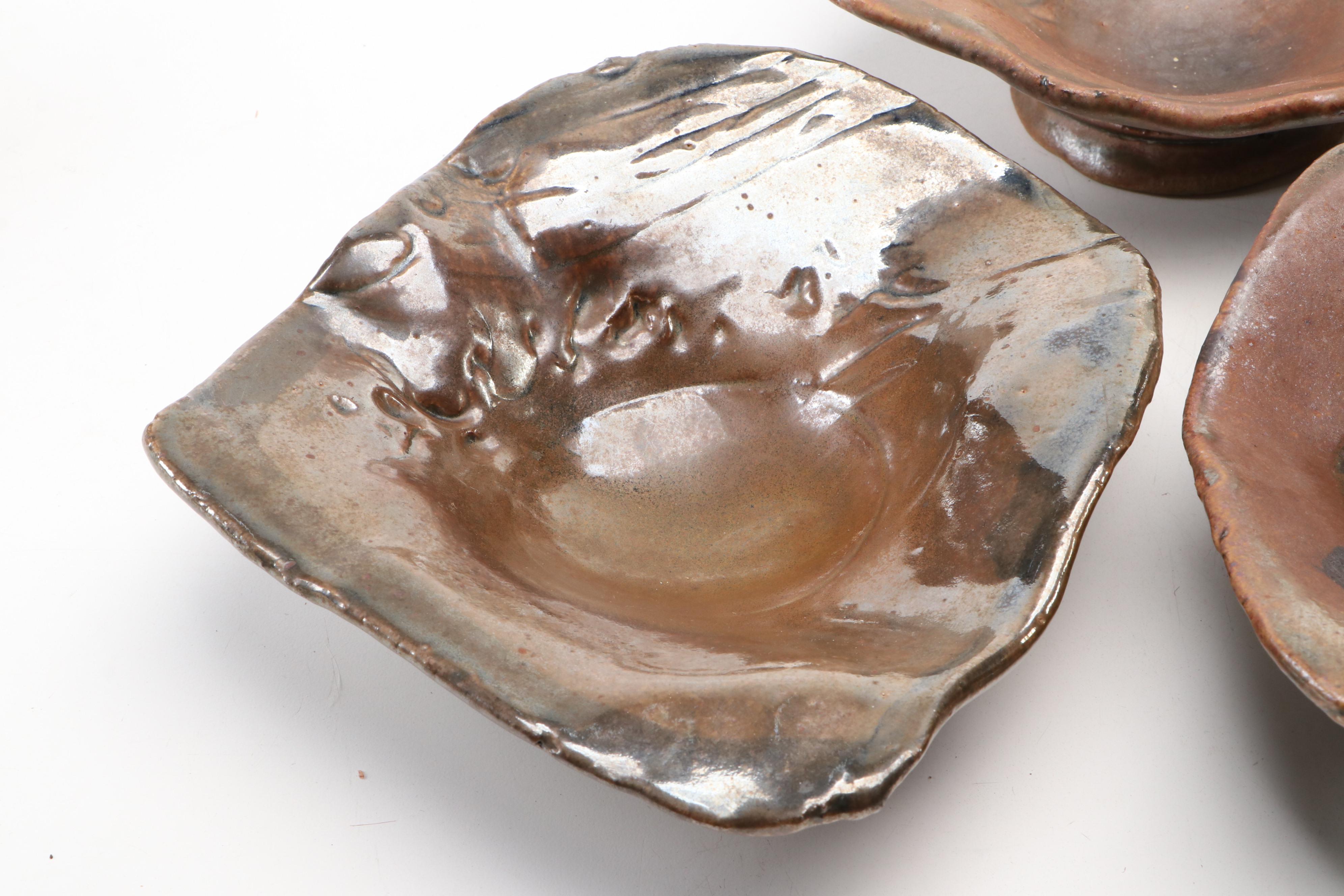 Cincinnati KZF Design Modern Free Form Ceramic Serving Dishes, 1970s