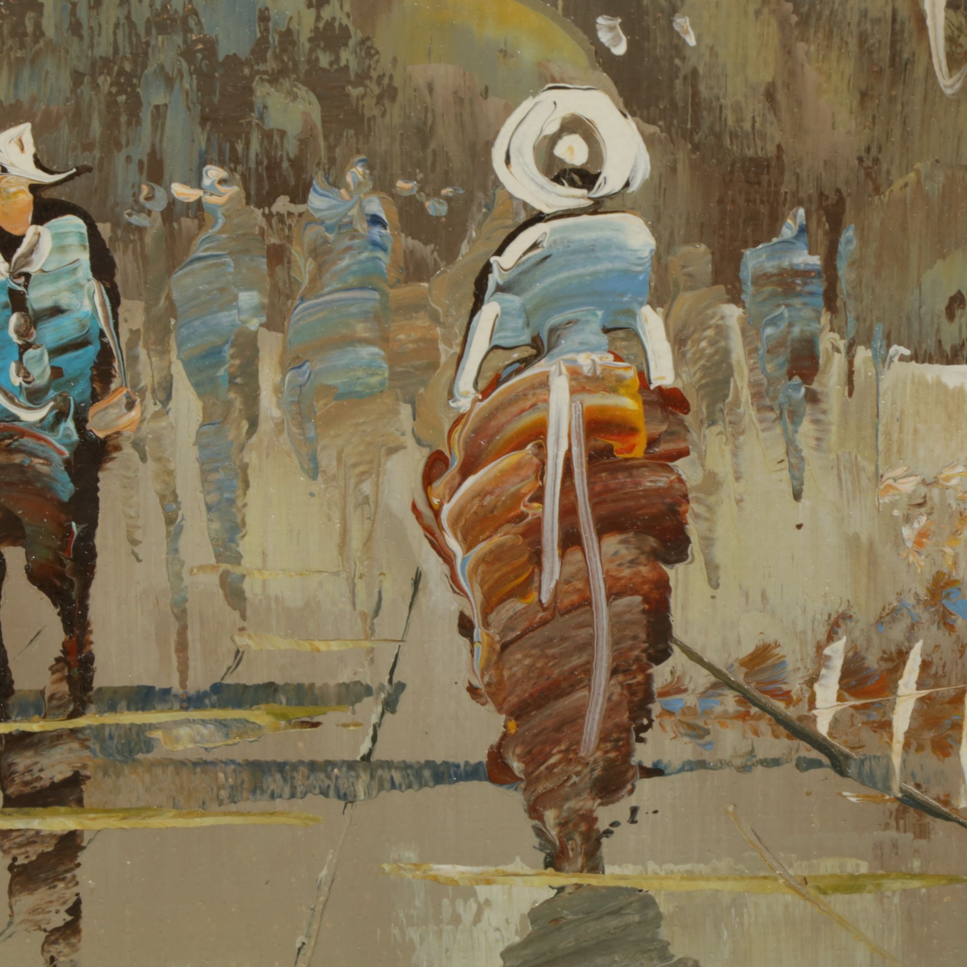 Paul Rambert Impressionist Parisian Cityscape Oil Painting with Arc de Triomphe