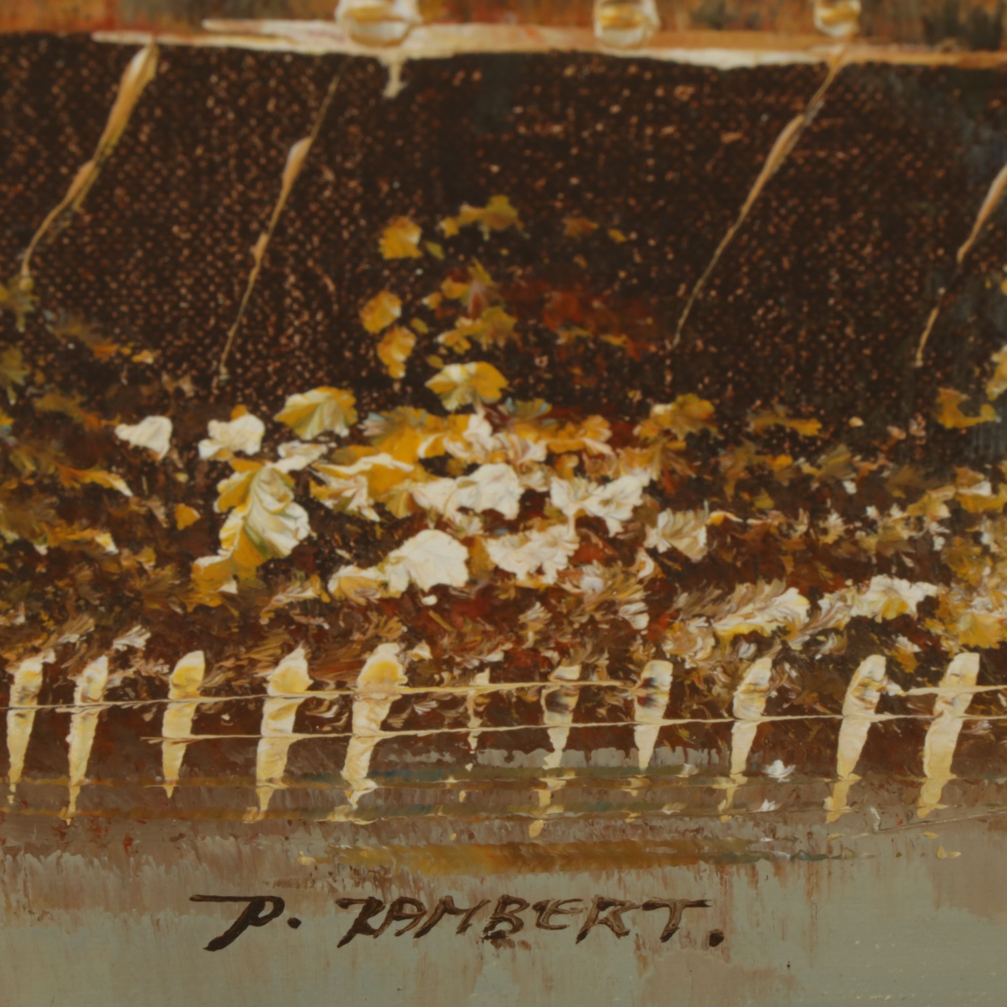 Paul Rambert Impressionist Parisian Cityscape Oil Painting with Arc de Triomphe