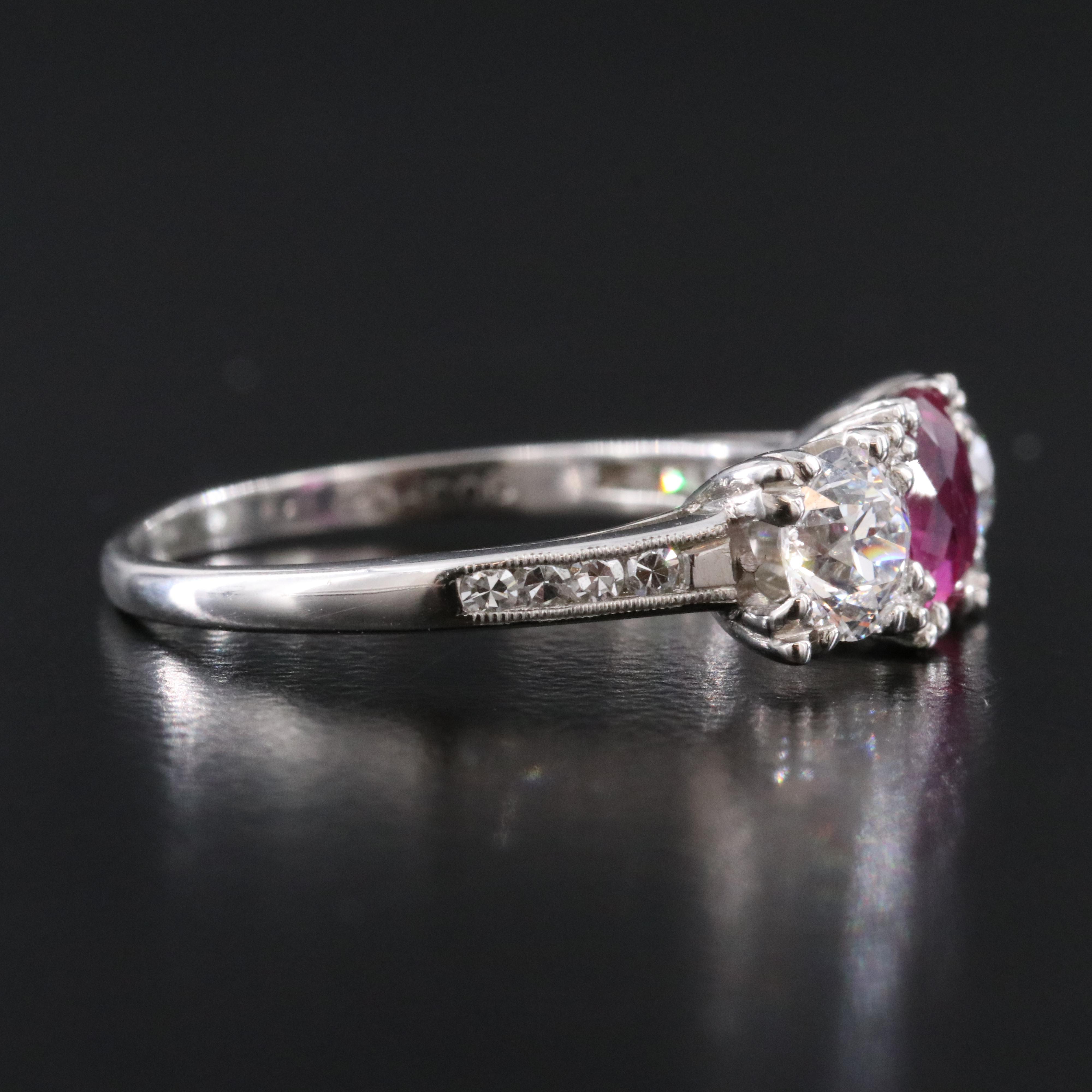 Platinum 1.24 CT Unheated Ceylon Sapphire and Diamond Ring, Online GIA Report