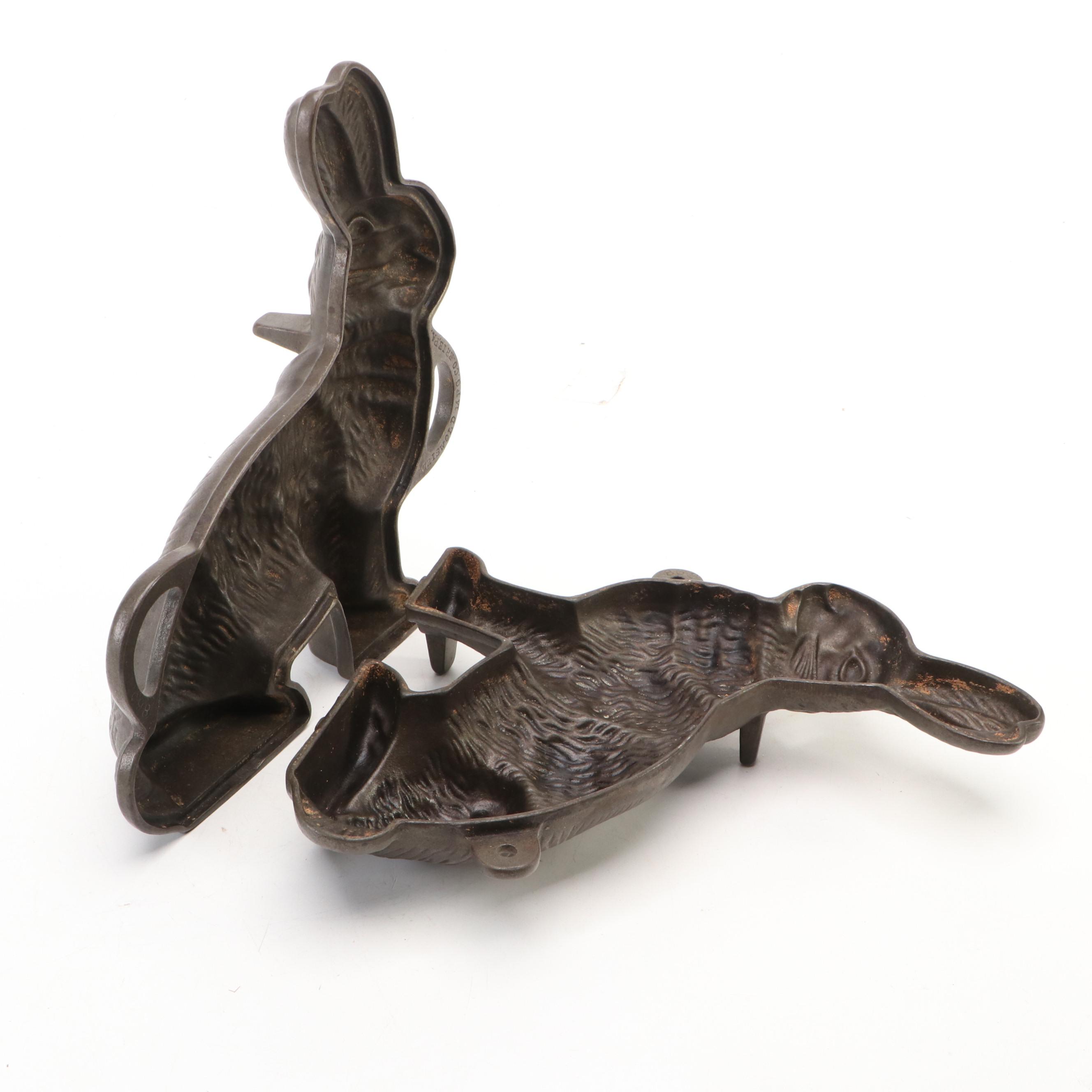 Griswold Cast Iron Rabbit Mold, 20th Century