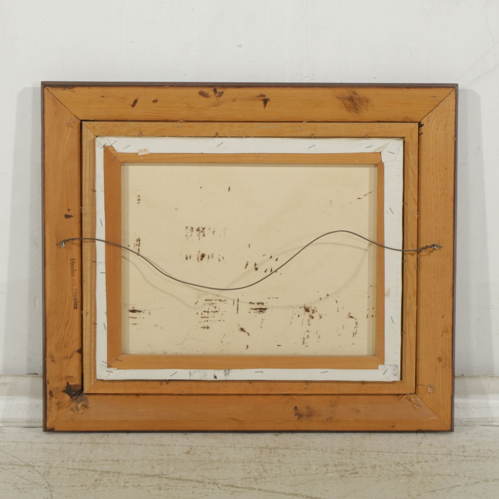 Emerson Impressionist Oil Painting of Patrons and Parisian Storefronts