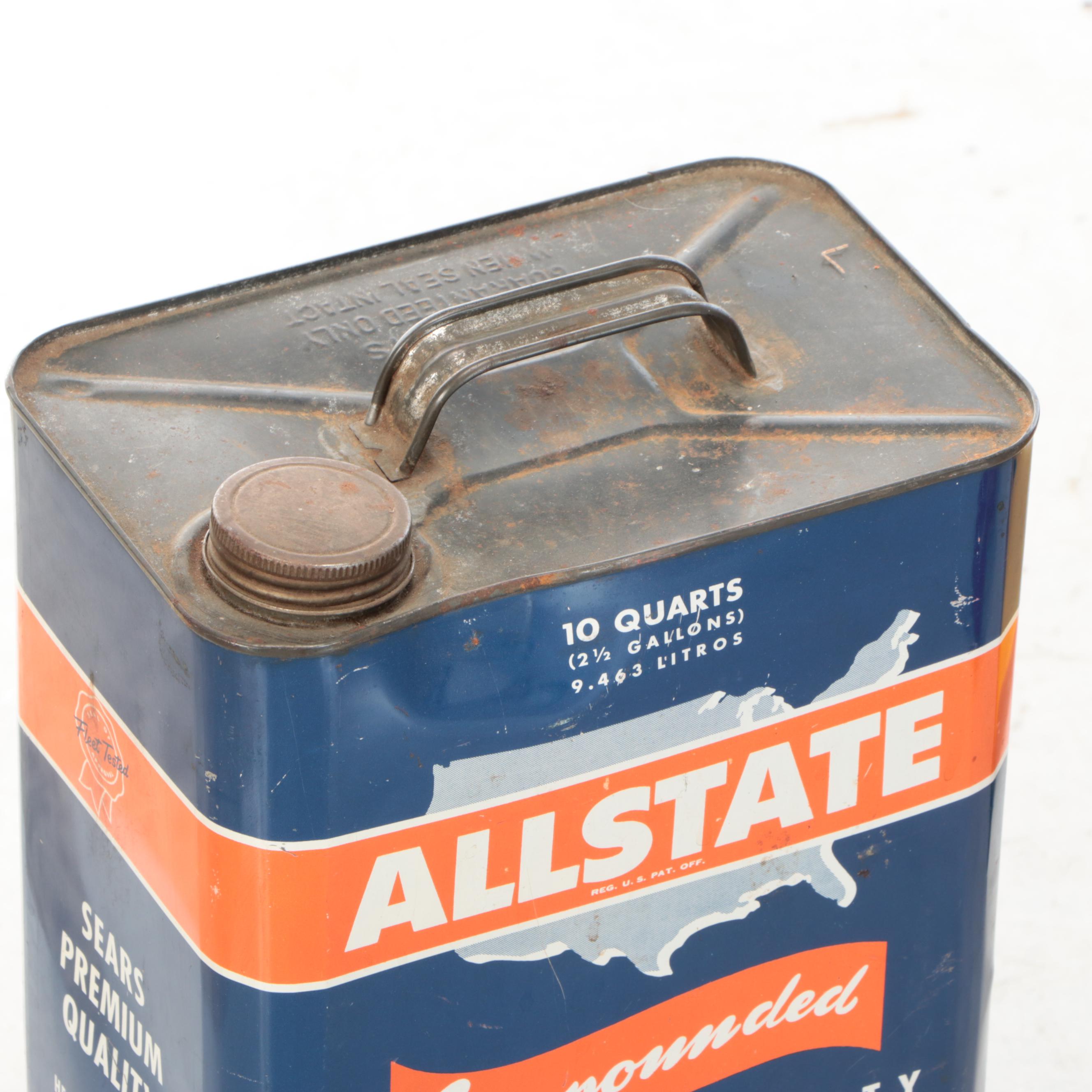 Farmers Union Central Exchange Co-Op with Other Oil Cans, Mid-20th Century