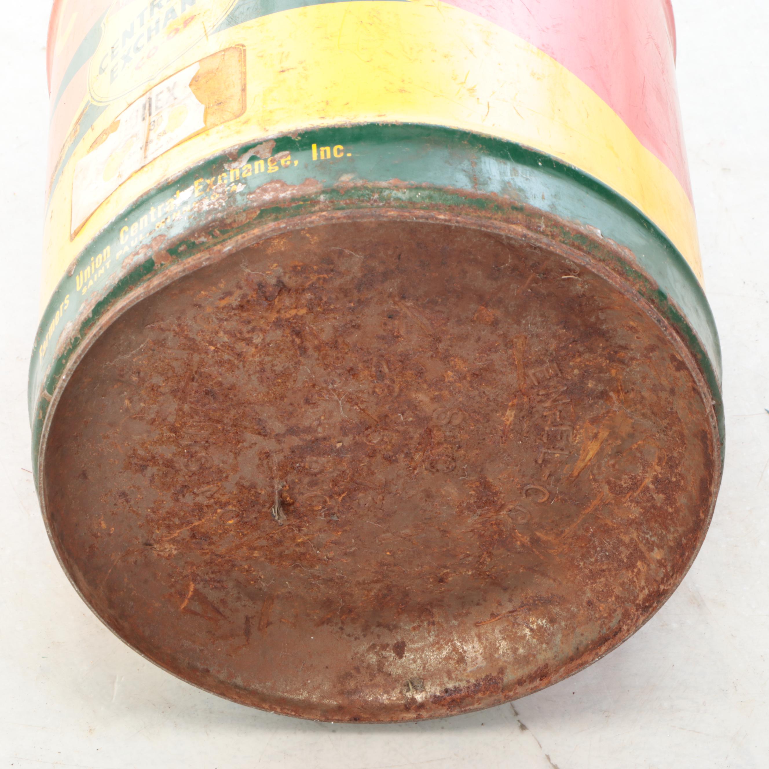 Farmers Union Central Exchange Co-Op with Other Oil Cans, Mid-20th Century