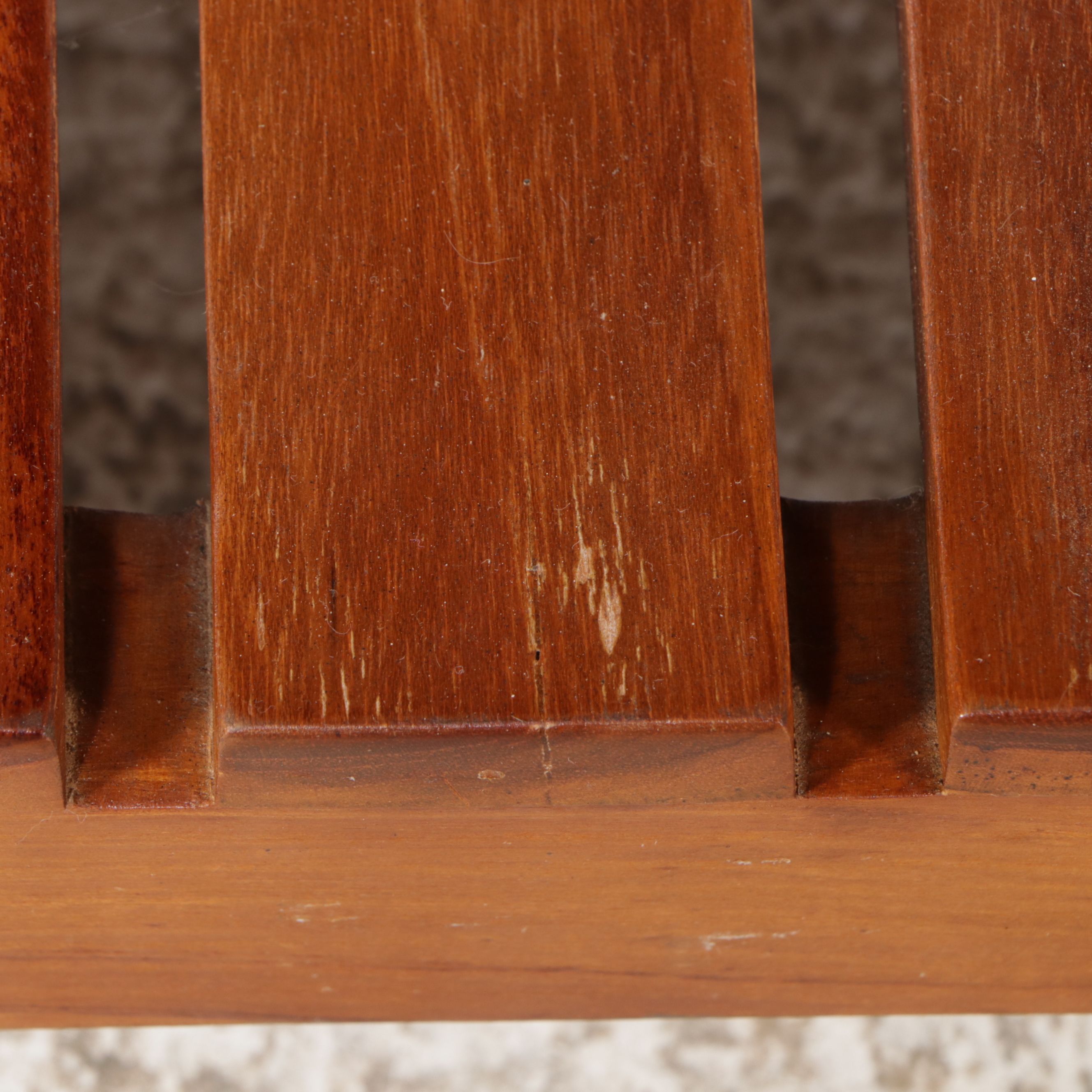 Grandin Road "Augusto" Leather and Teak Bench