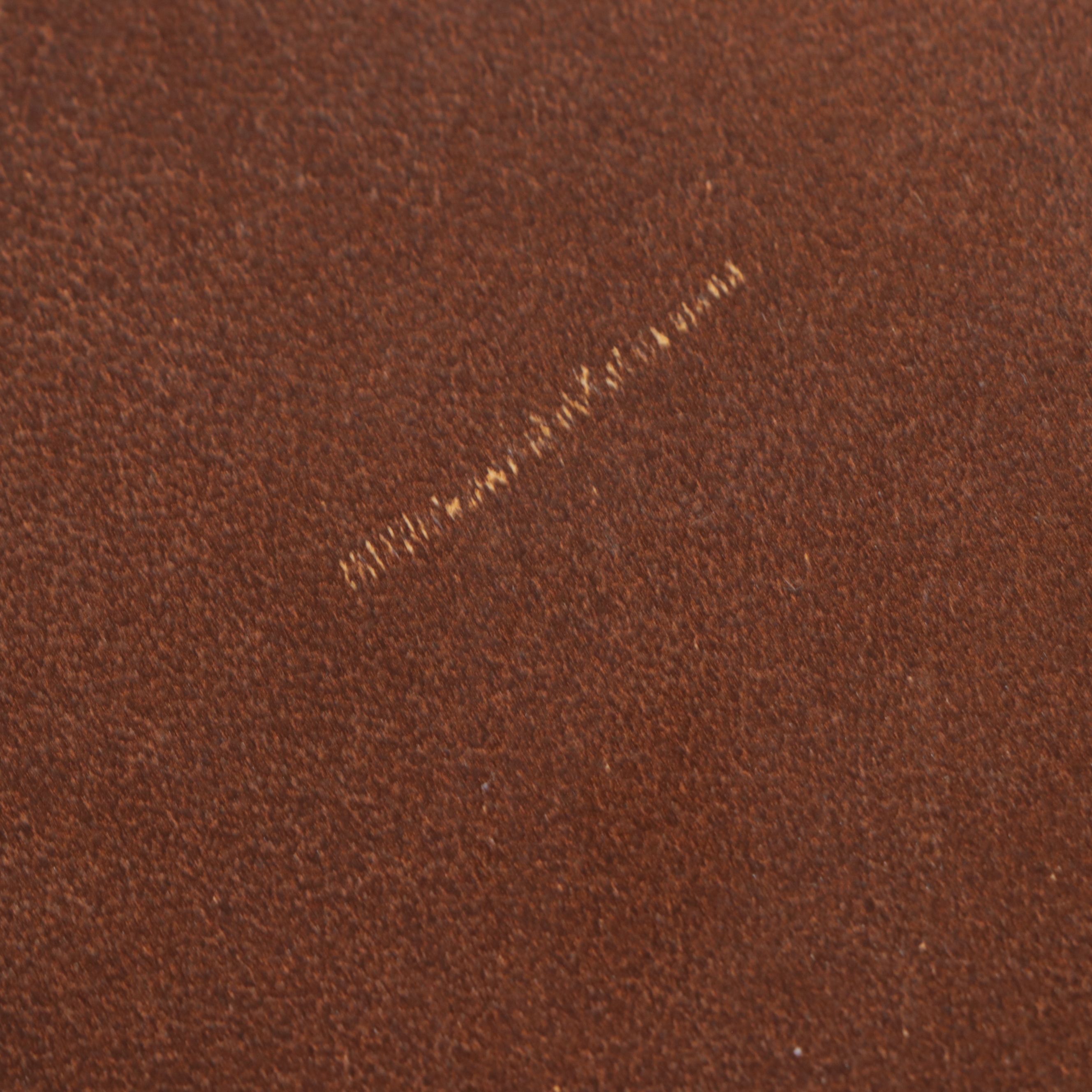 Grandin Road "Augusto" Leather and Teak Bench