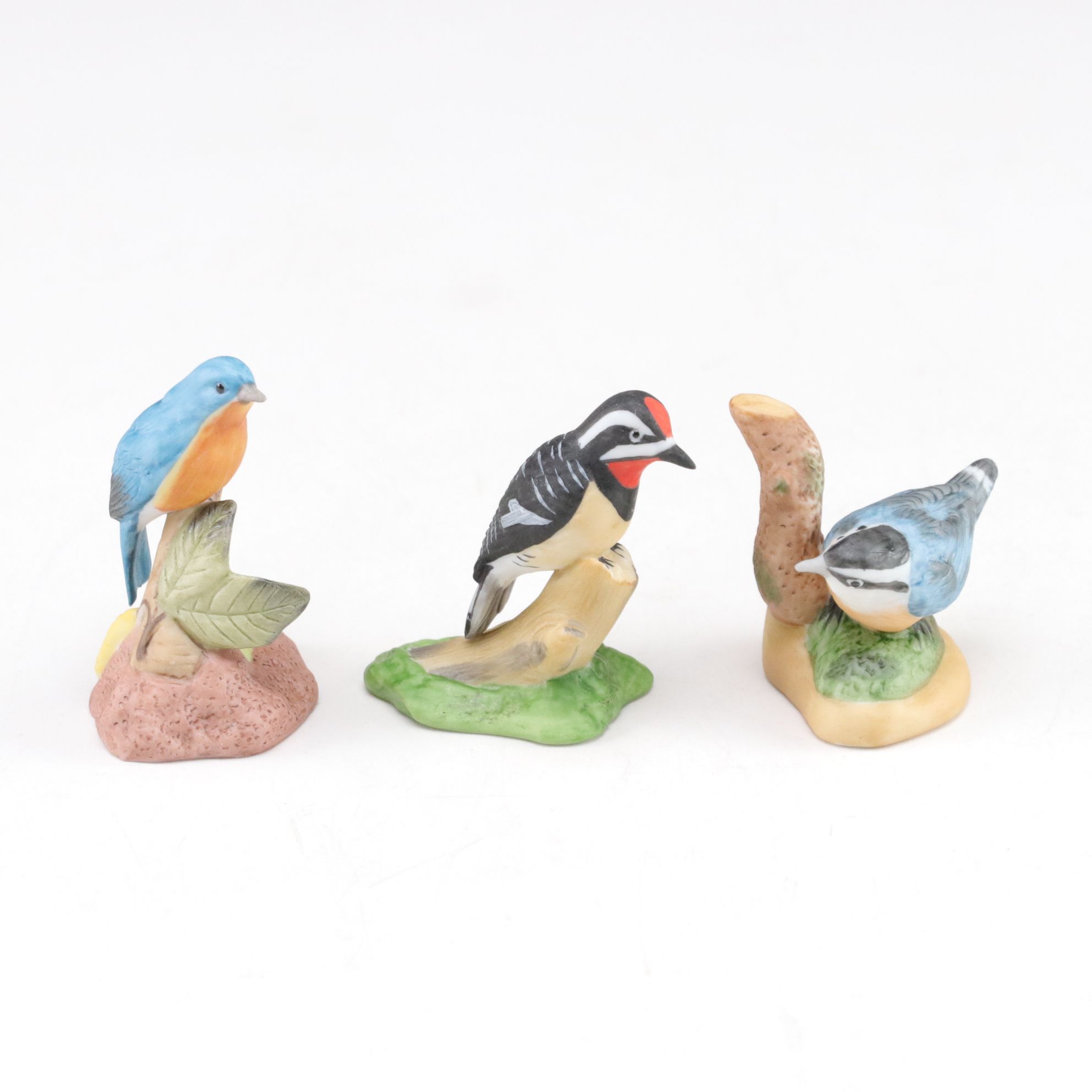 Royal Cornwall Miniature Porcelain Bird Figurines & Case