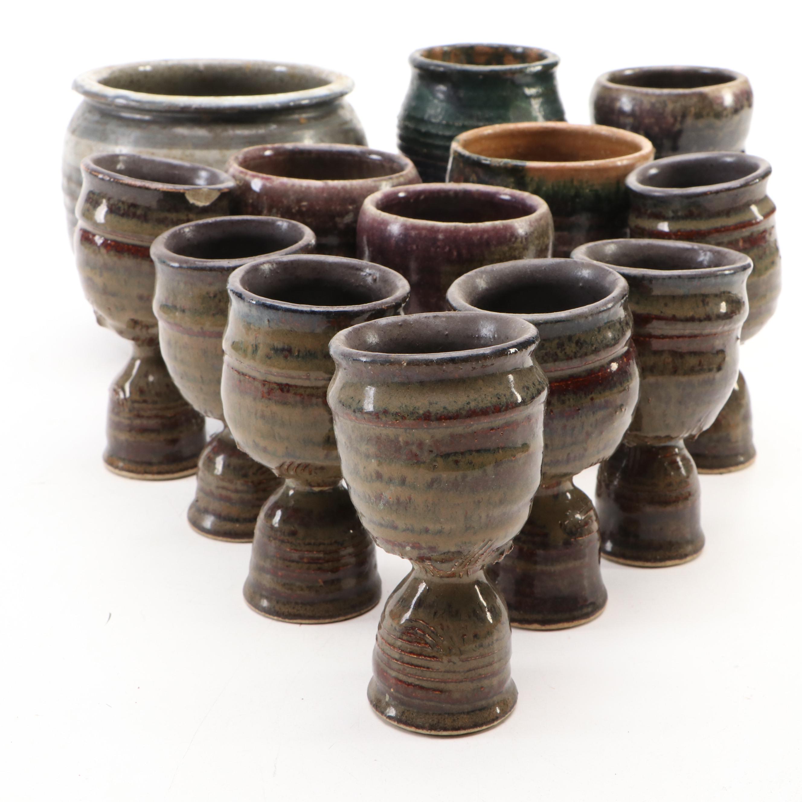 Roy Cartwirght Art Pottery Egg Cups and Other Vessels