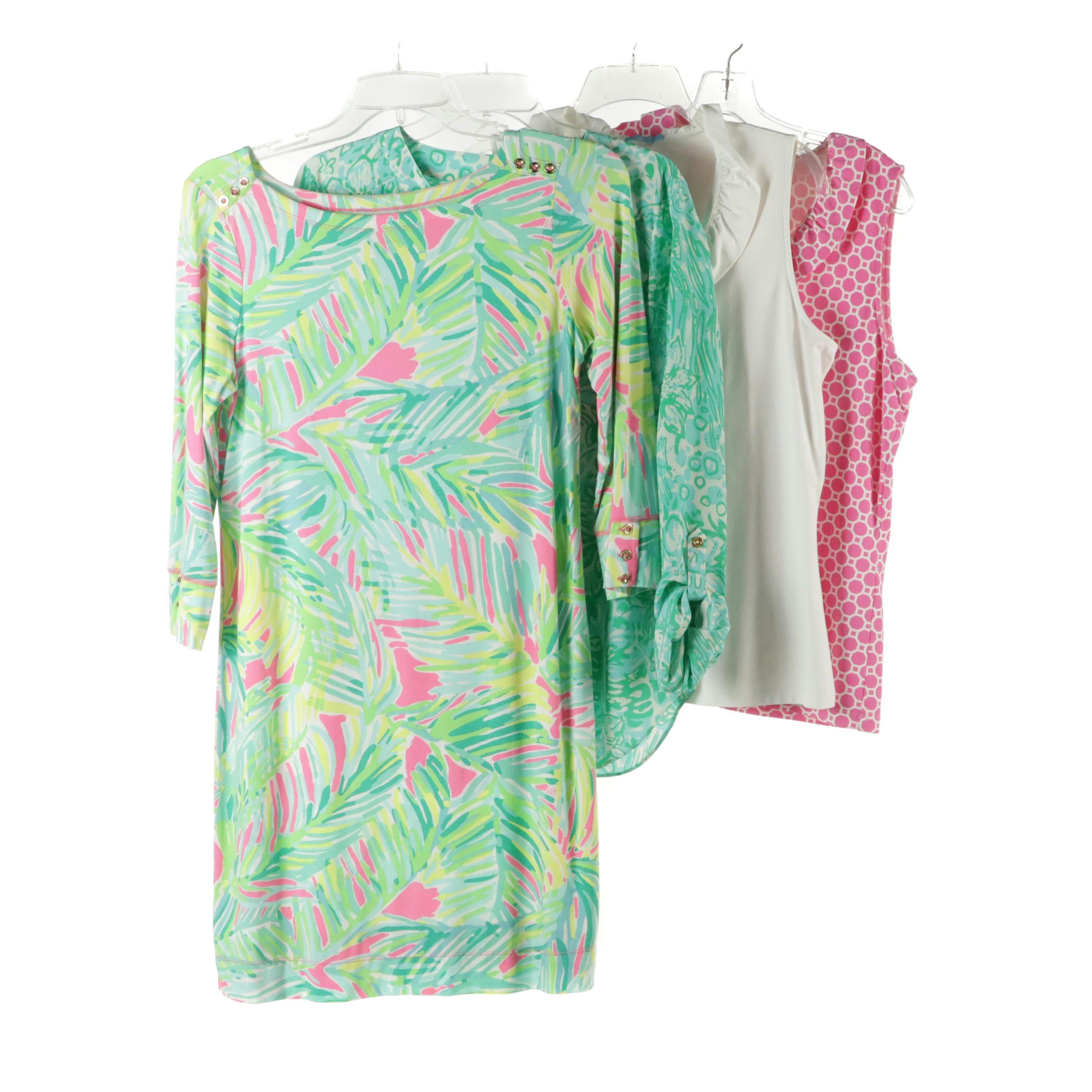 Lilly Pulitzer Printed Blouse and Dress with J. McLaughlin Sleeveless Tops