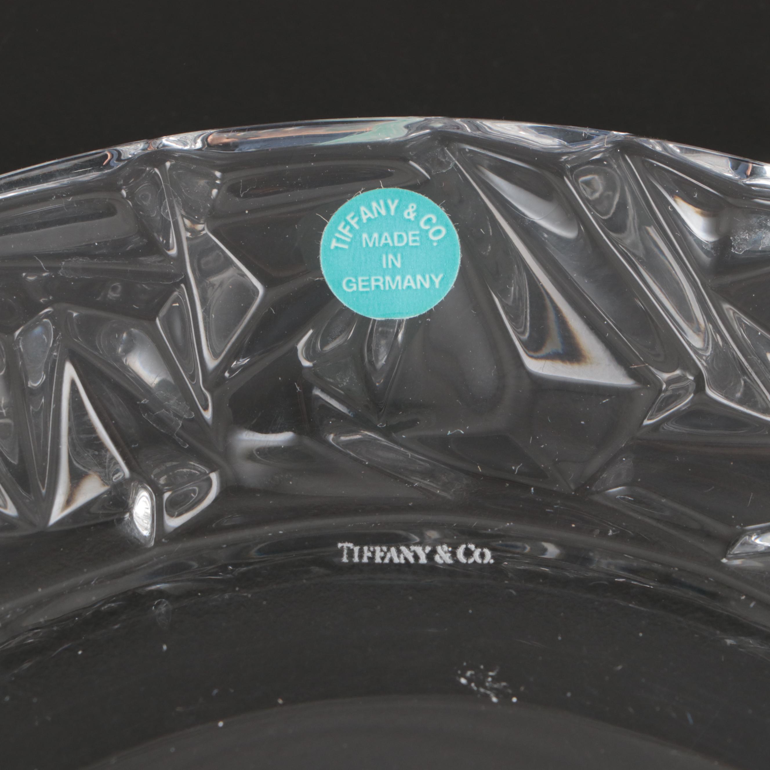 Tiffany & Co. "Rock Cut" Crystal Salad Plates