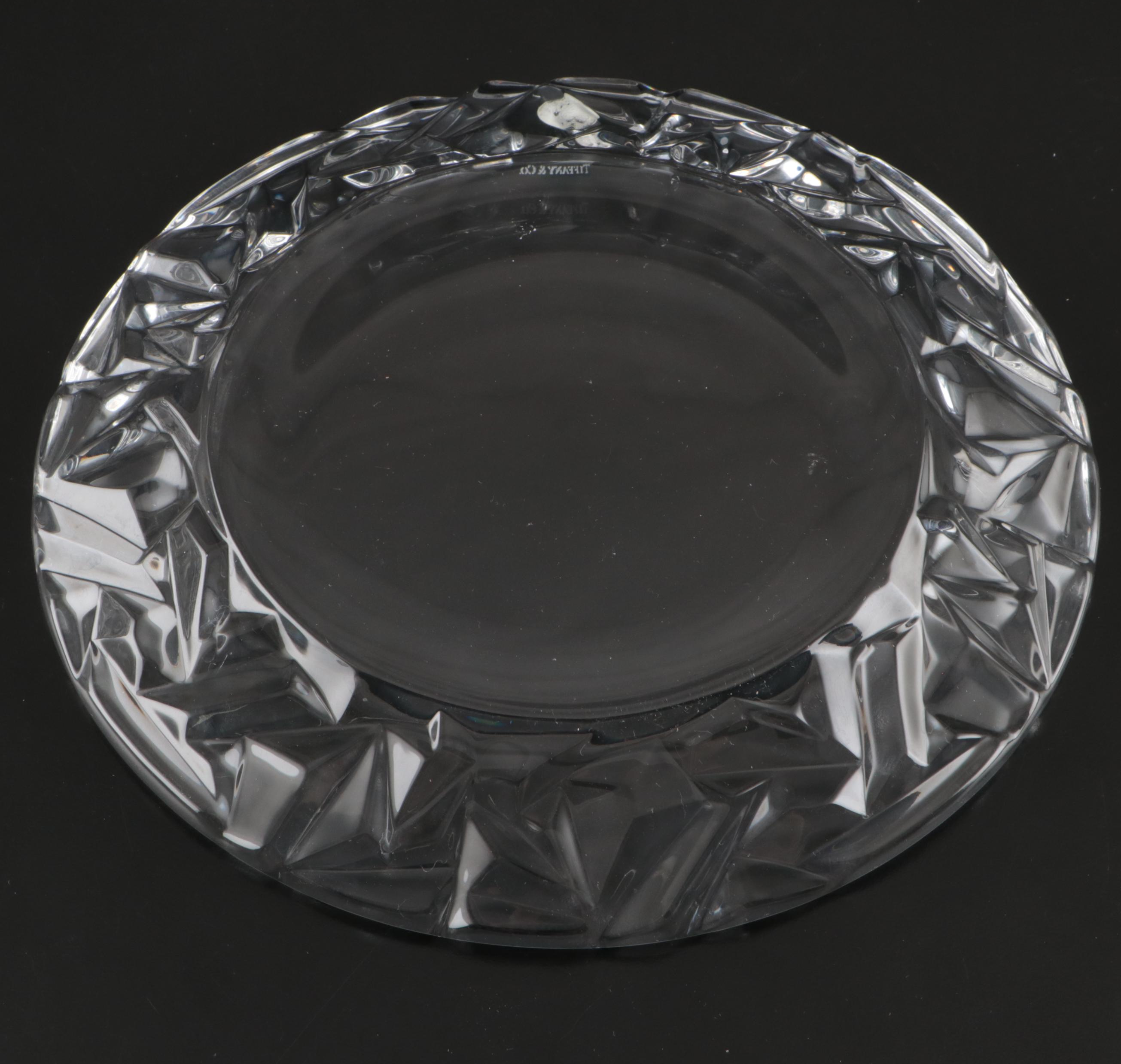 Tiffany & Co. "Rock Cut" Crystal Salad Plates