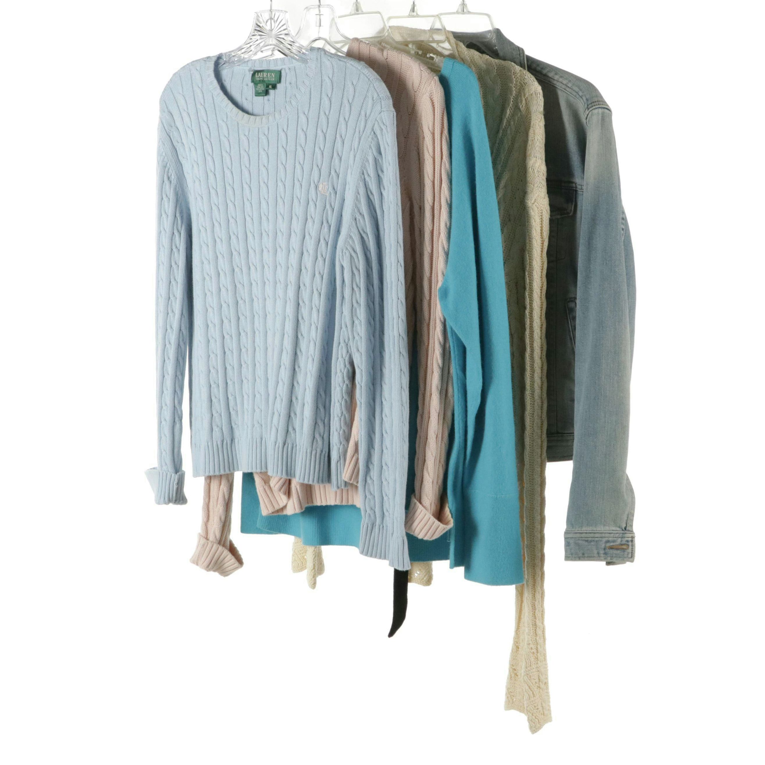 Lauren Ralph Lauren Denim Jacket and Knit Sweaters