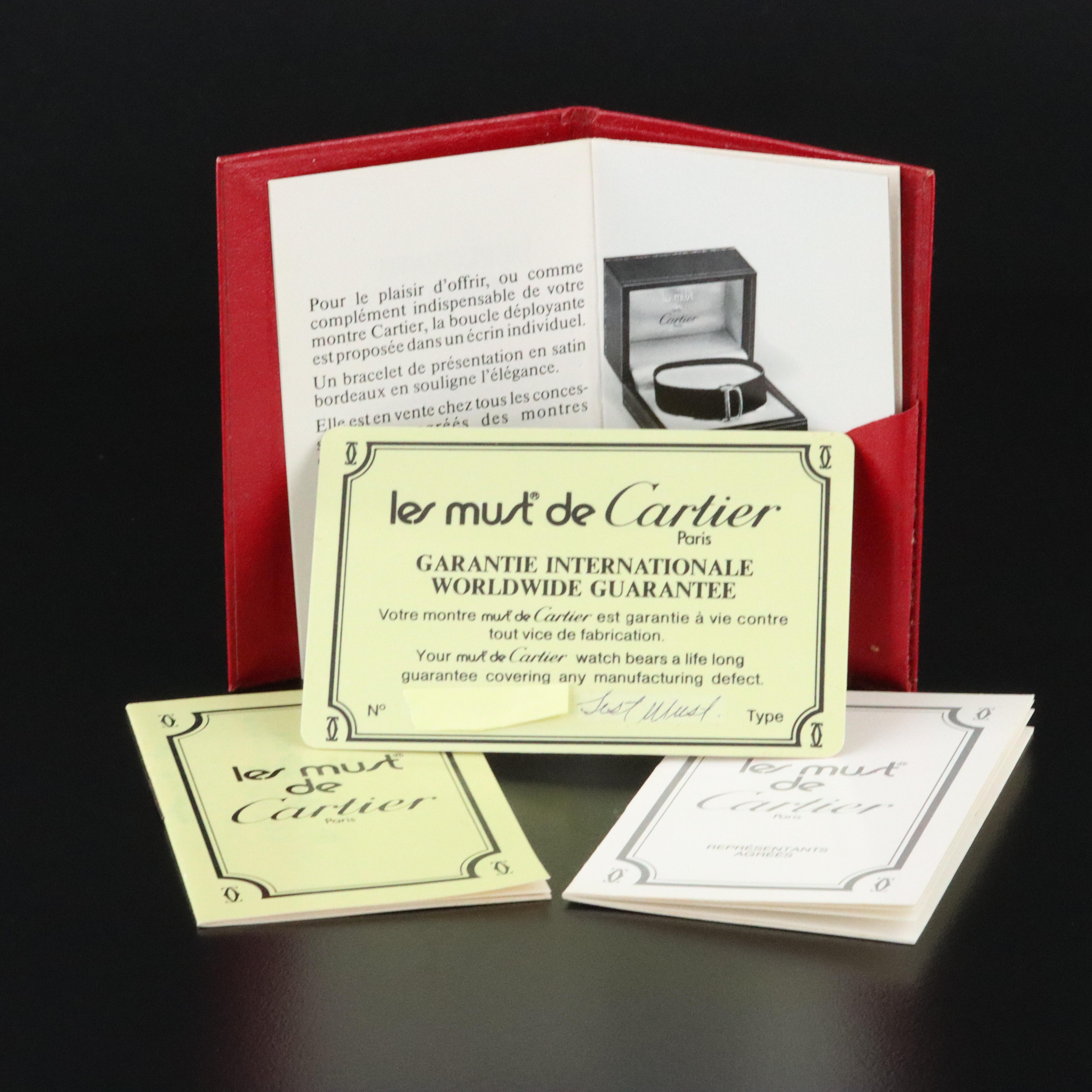 Cartier Must de Cartier Tank Vermeil Gold Plated Watch